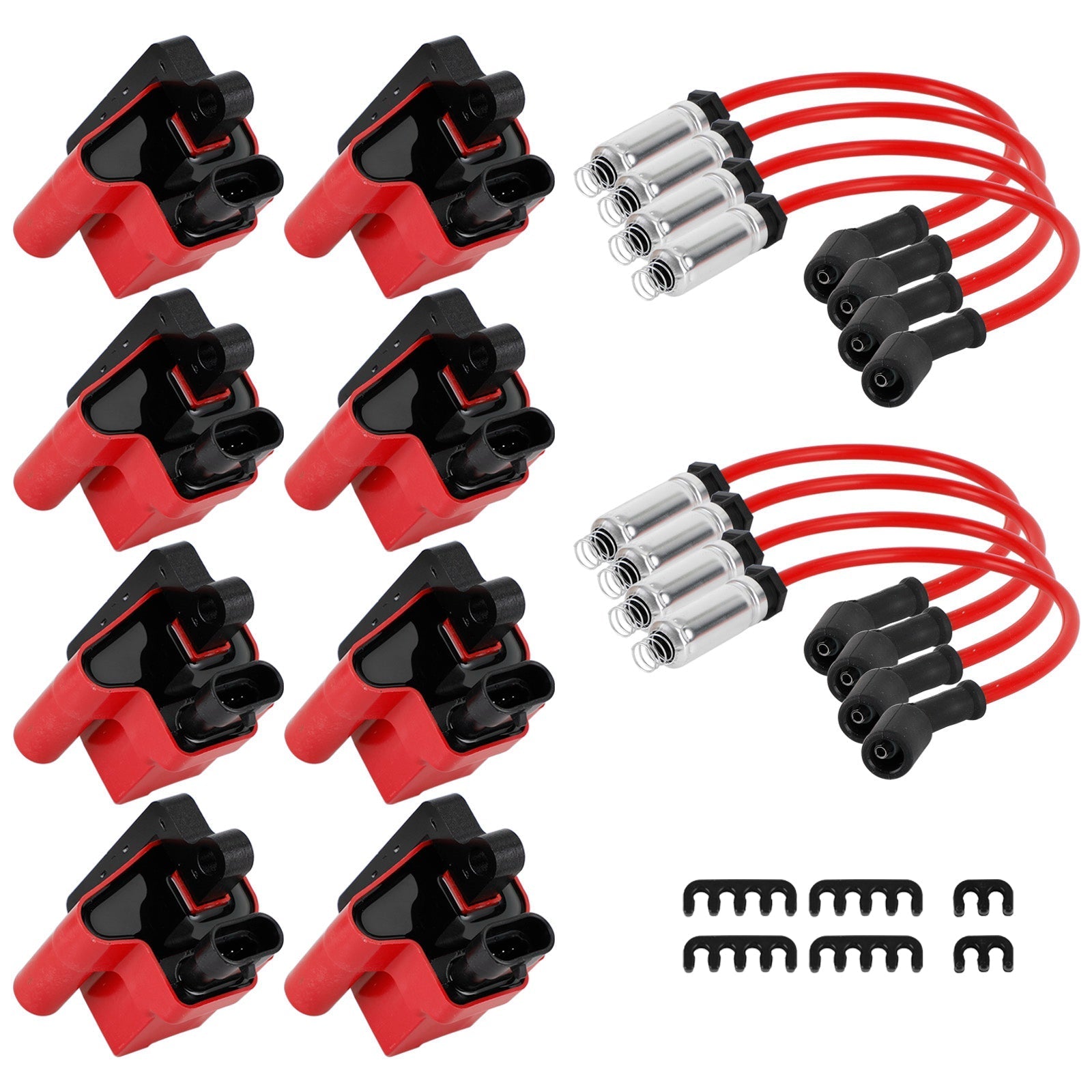 2000-2006 GMC YUKON XL 2500 8x D581 Square Ignition Coils Ultra High & Spark Plug Wires 3859078