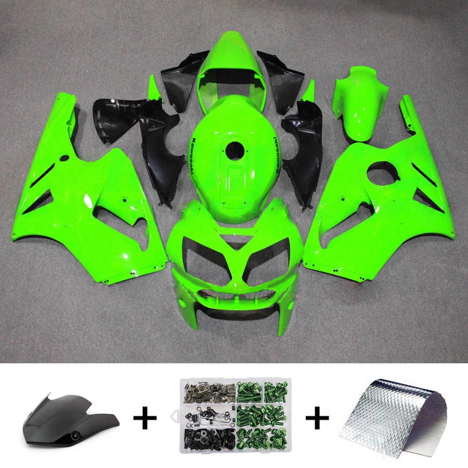 Injection Fairing Kit Bodywork Plastic ABS fit For Kawasaki ZX12R 2002-2005
