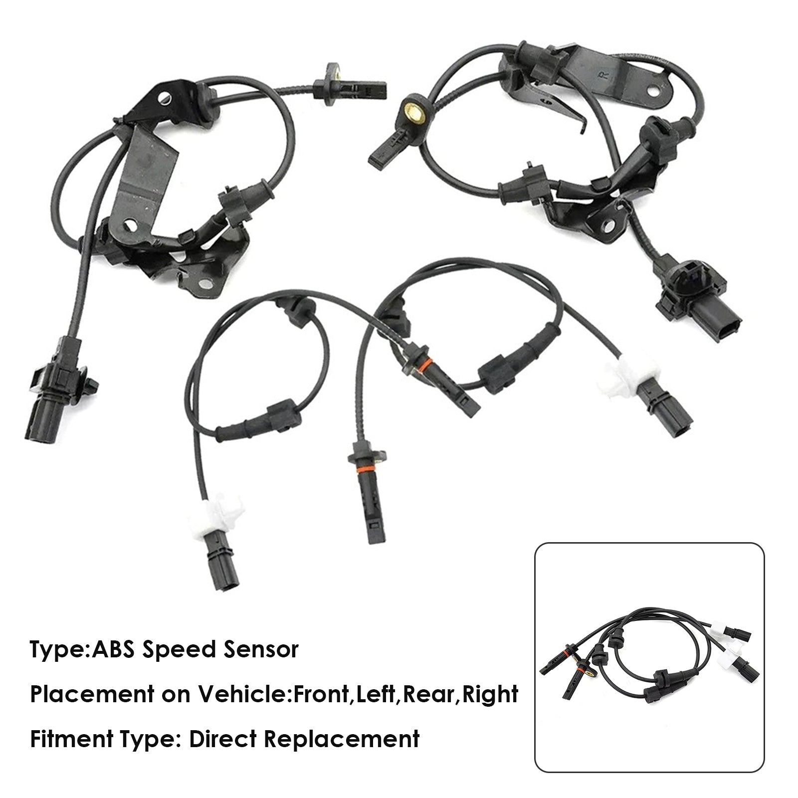 4×ABS Wheel Speed Sensor Front Rear Left Right For Toyota Venza 2009-2016