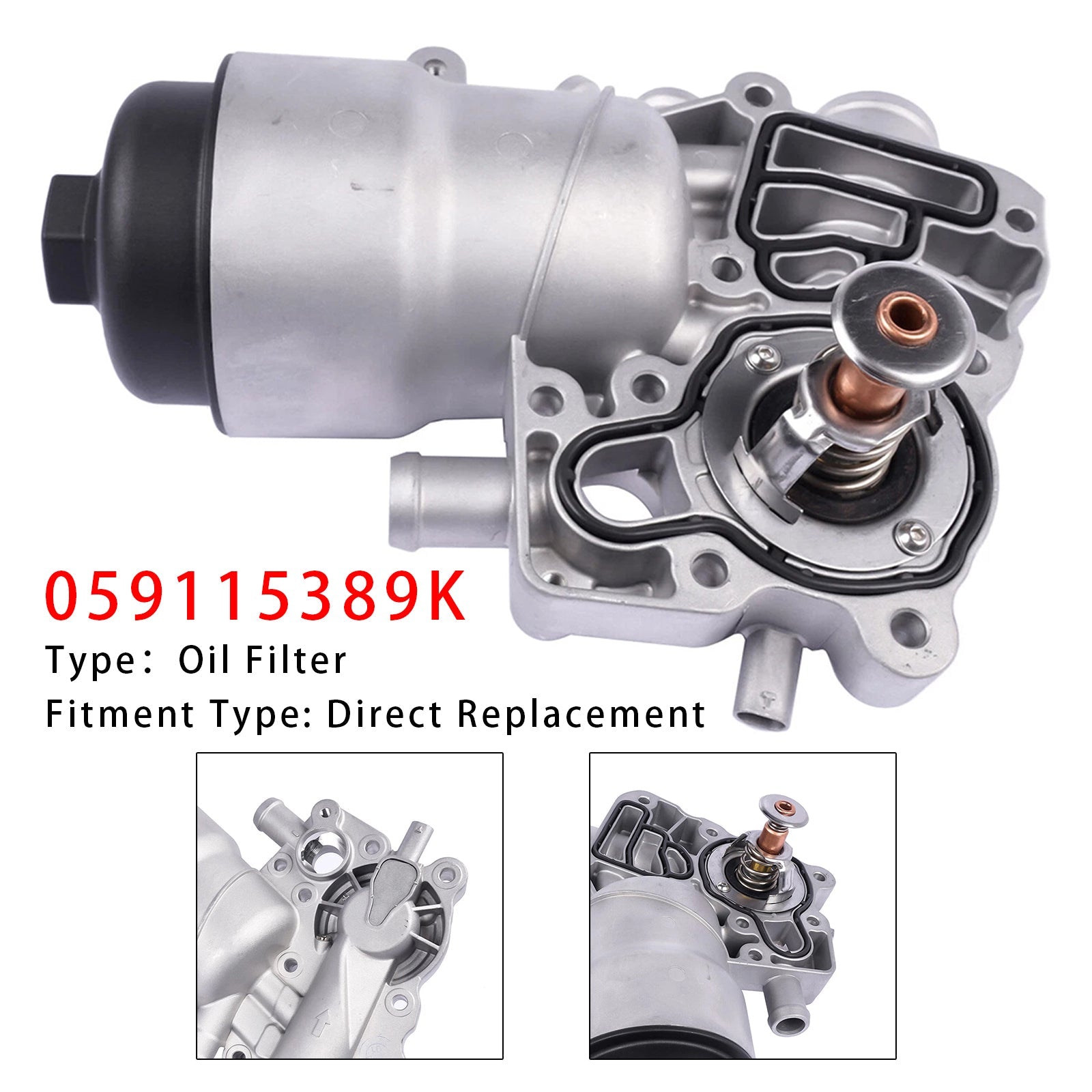 2011-2018 Audi A6 3.0T Diesel CLAB,CLAA,CDUC,CKVB,CDUD,CKVC,CPNB,CTCC CTCB,CDUD,CVUA,CVUB,CGQB Oil Filter Housing Oil Cooler 059115389K