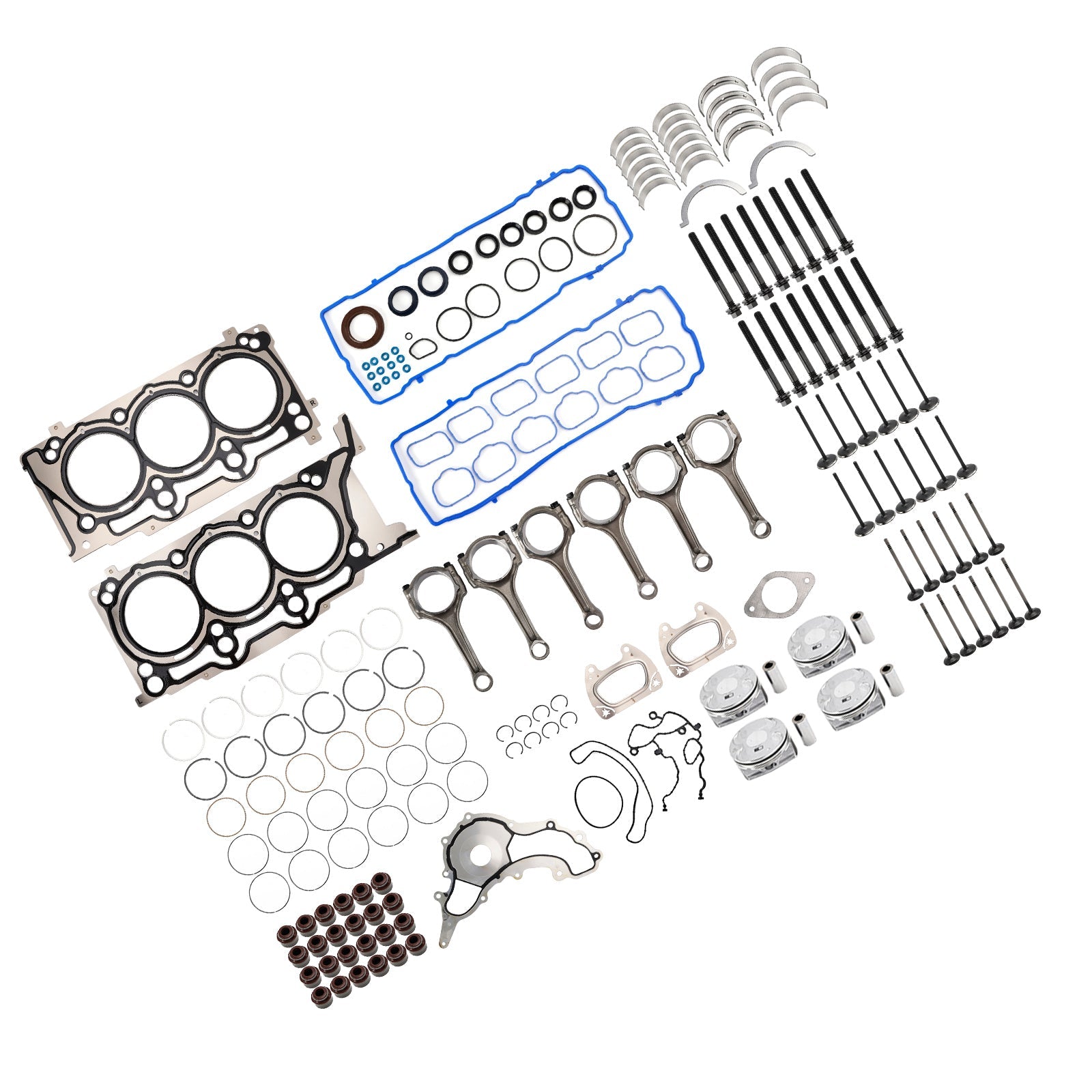 2011-2014 DODGE AVENGER 3.6L 3604CC 220CID V6 FLEX DOHC 3.6L Engine Rebuild Overhaul Kit 5184088AF H1517CPA
