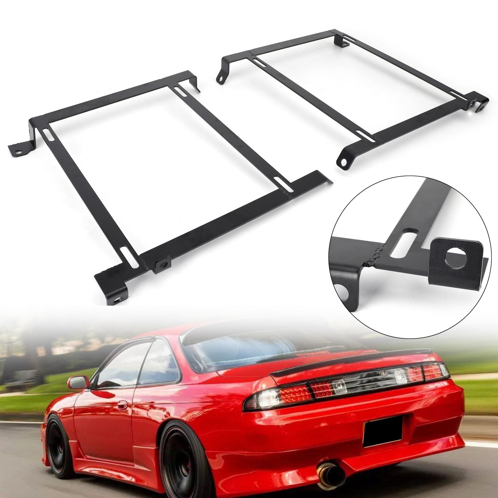 1989-1998 S13 S14 Nissan 240Sx Low Mount Racing/Bucket Seat Tensile Steel Bracket Base