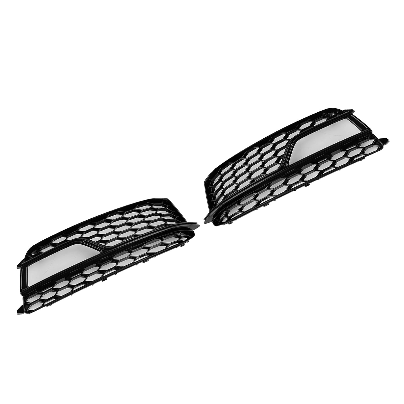 2013-2016 AUDI A5 S-Line S5 2PCS Front Fog Lamp Black Grille Grill