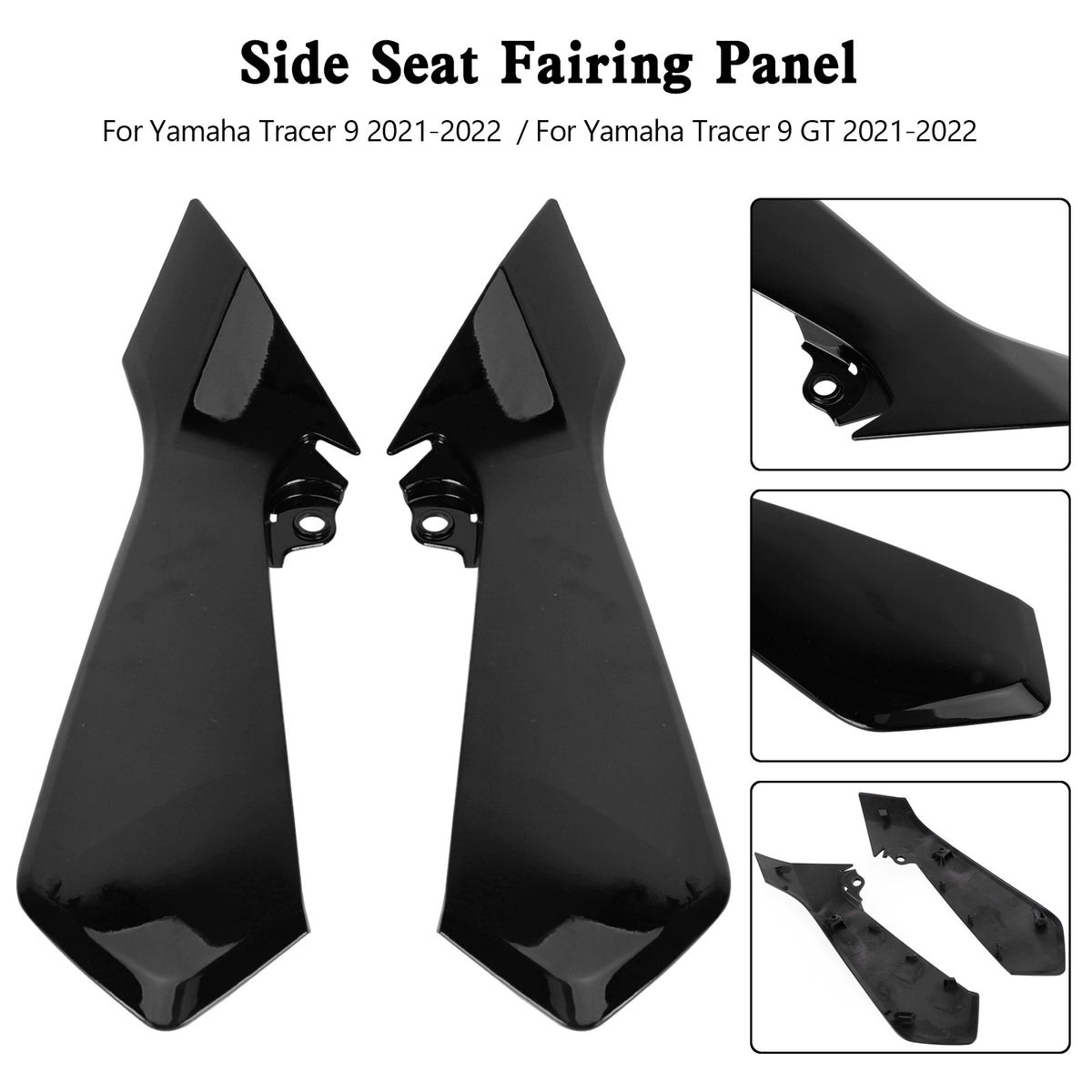 Rear Tail Side Seat Fairing Panel Cowl For Yamaha Tracer 9 GT 2021-2022 Black