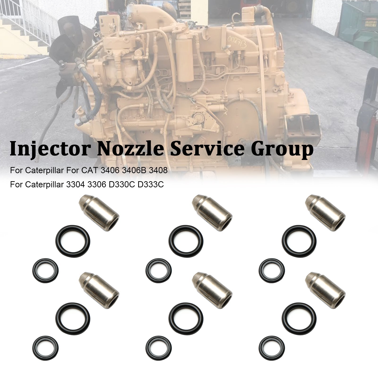 6PCS Injectors Nozzle Service Group 8N8796 Fit Caterpillar 3304 3306 D330C D333C