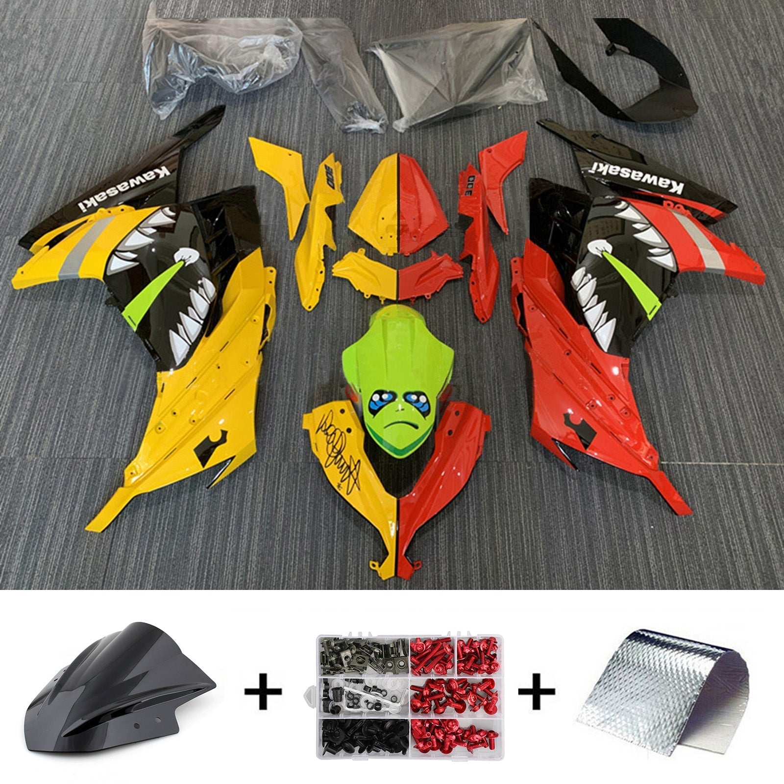 2013-2024 Kawasaki EX300/Ninja300 Injection Fairing Kit Bodywork Plastic ABS