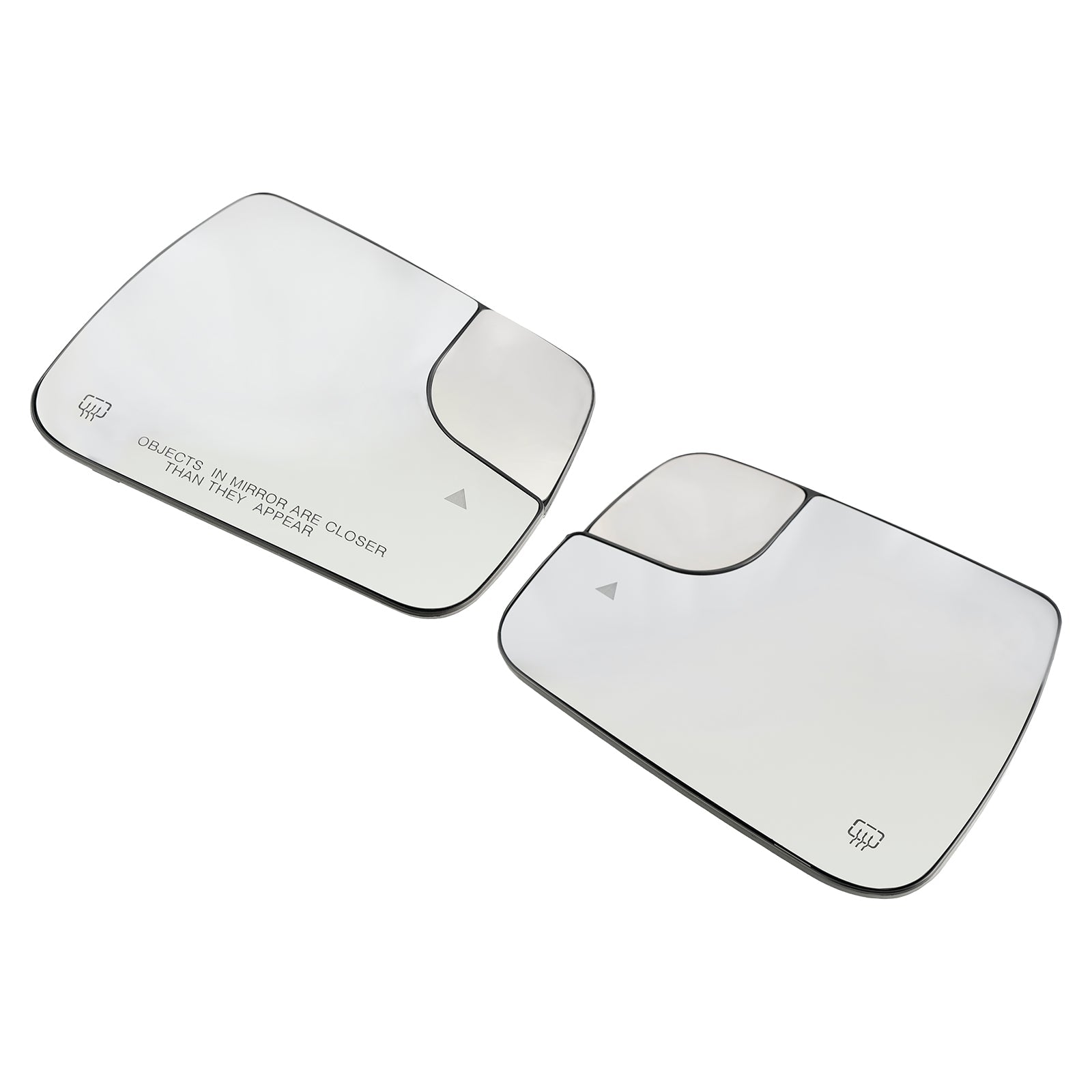 2 × Blind Spot + Heat Exterior Mirror Glass For Dodge Ram 1500 2500 19-21
