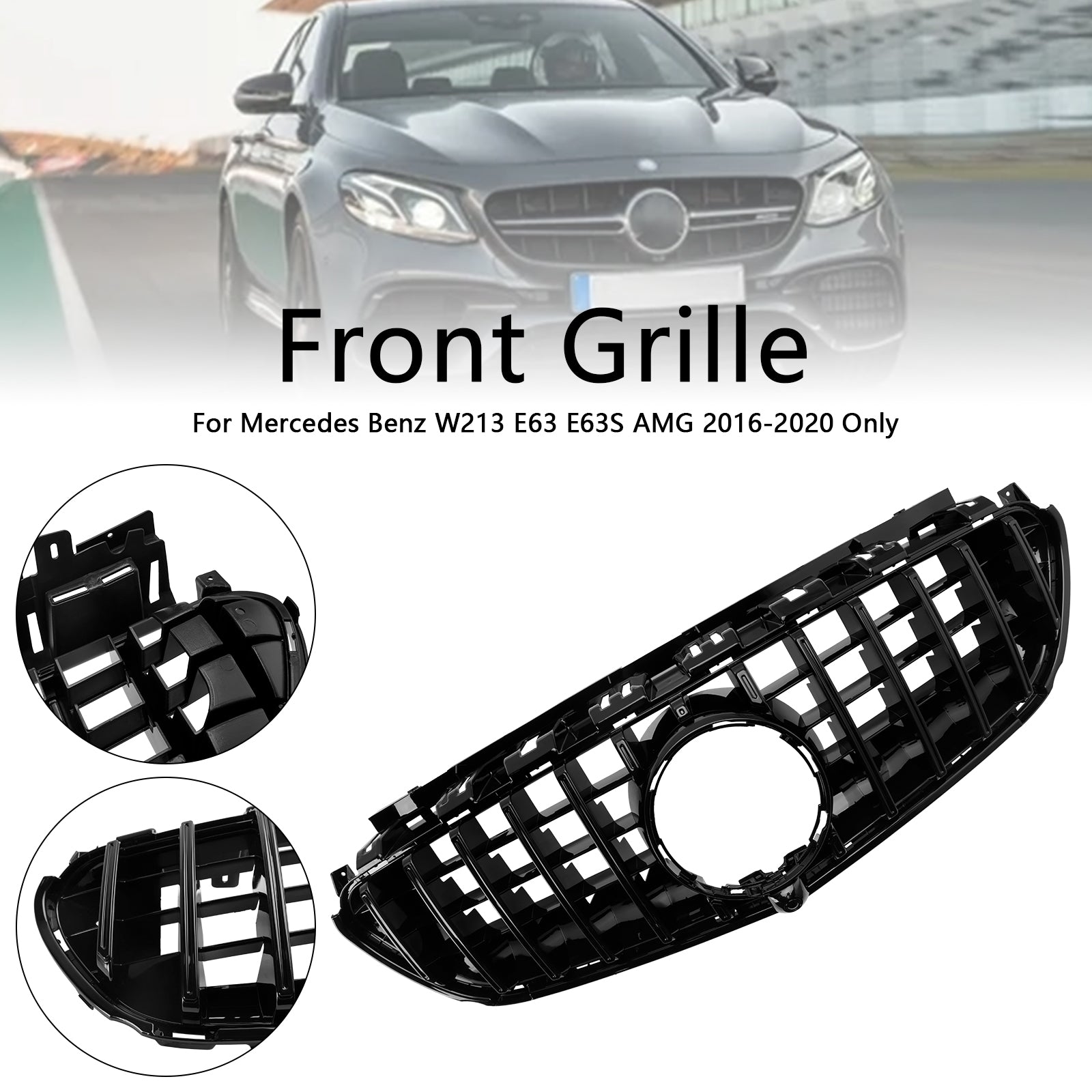 2016 2017 2018 2019 2020 Mercedes Benz W213 E63 E63S AMG Only Front Bumper Grille Grill