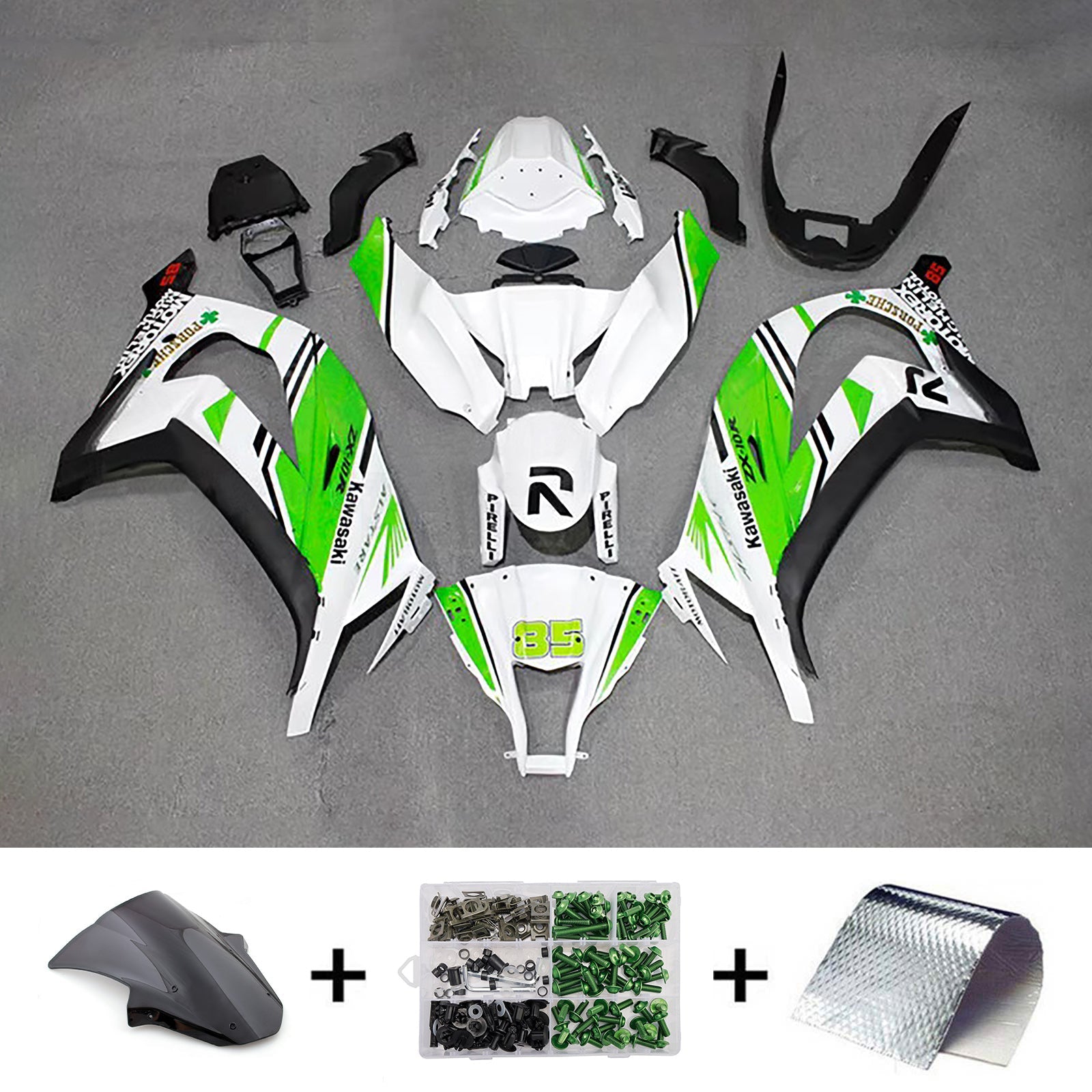 Injection Fairing Kit Bodywork Plastic ABS fit For Kawasaki ZX10R 2011-2015