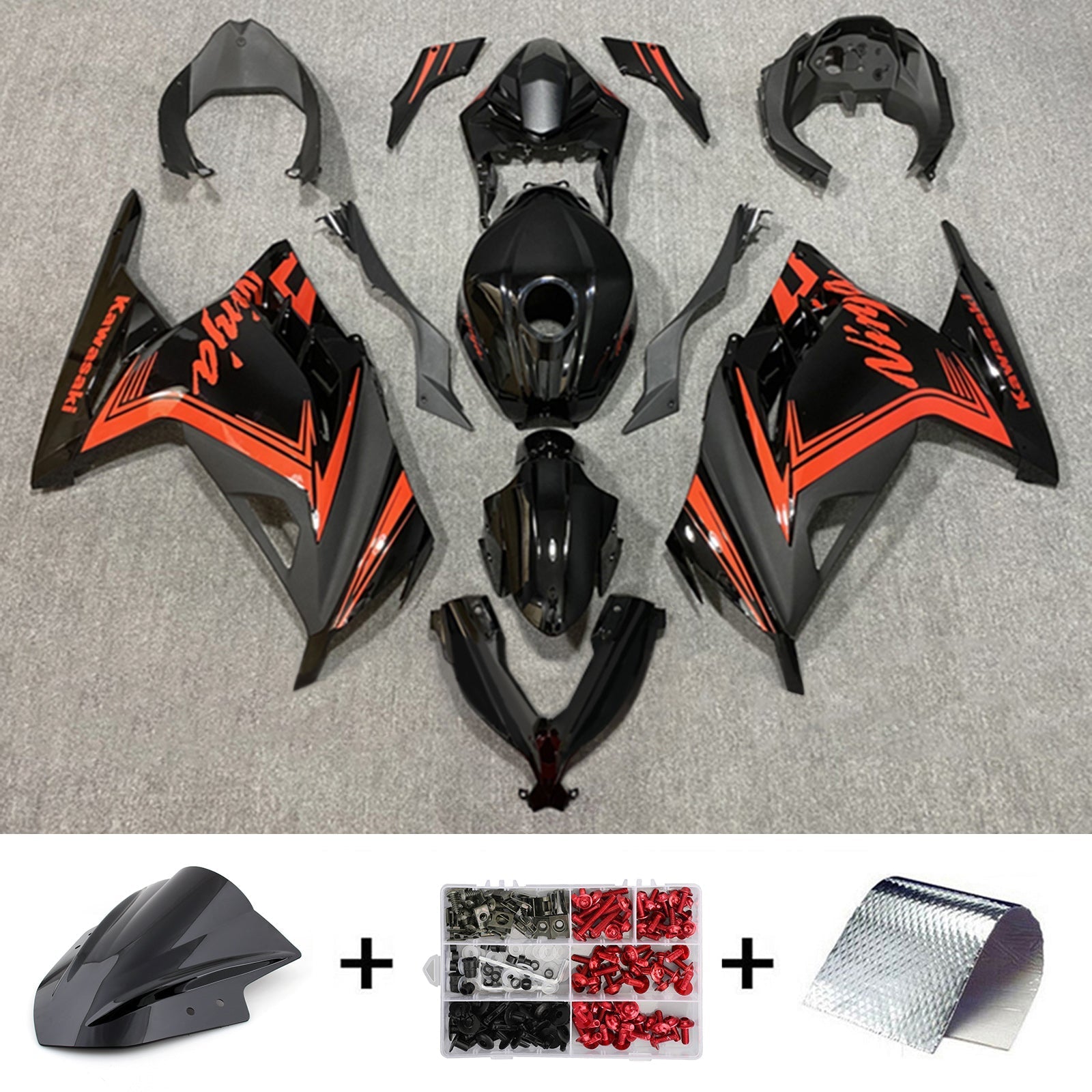 2013-2024 Kawasaki EX300/Ninja300 Injection Fairing Kit Bodywork Plastic ABS