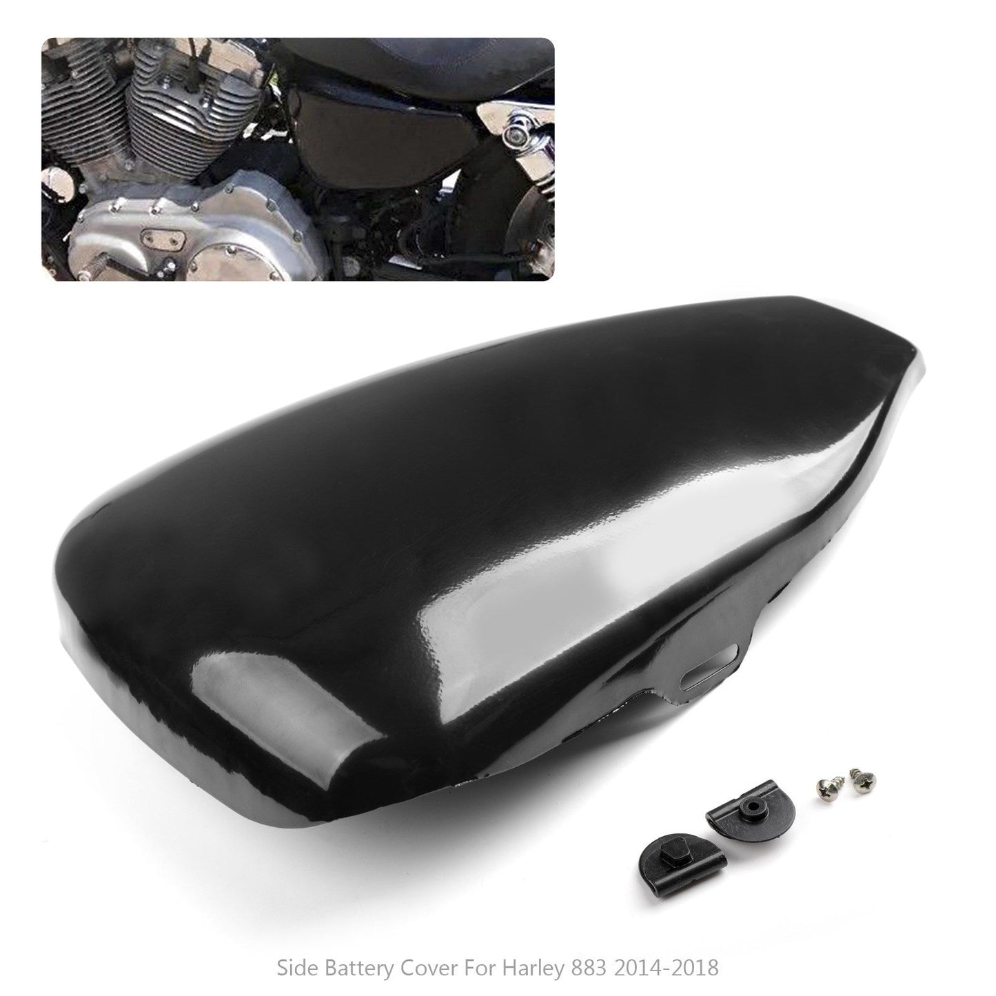 14-18 Sportster XL Iron 883 1200 1 piece Left Side Battery Cover