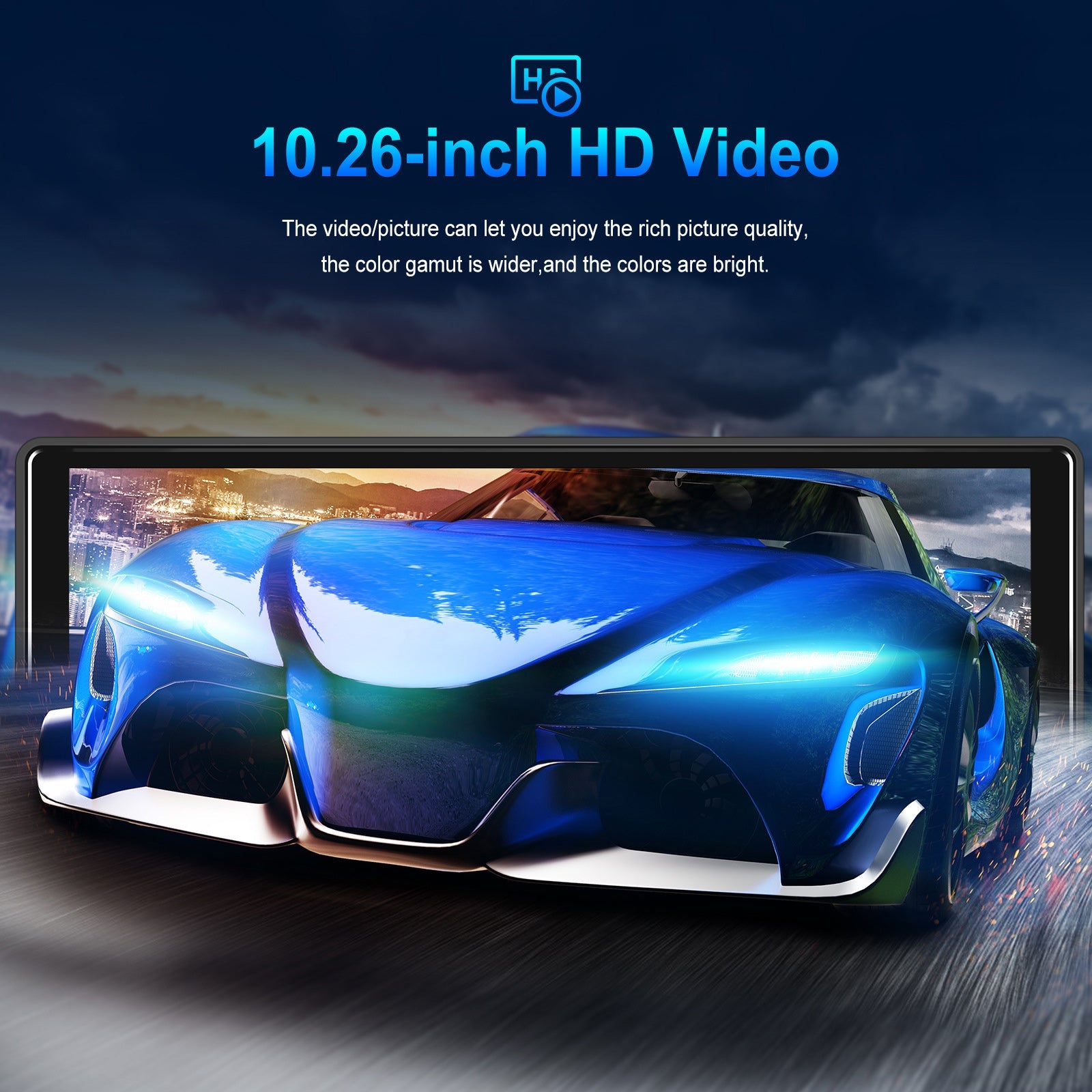 10.77"Bluetooth Car Navigation Carplay HD Large Touch Screen Recorder AHD Camera