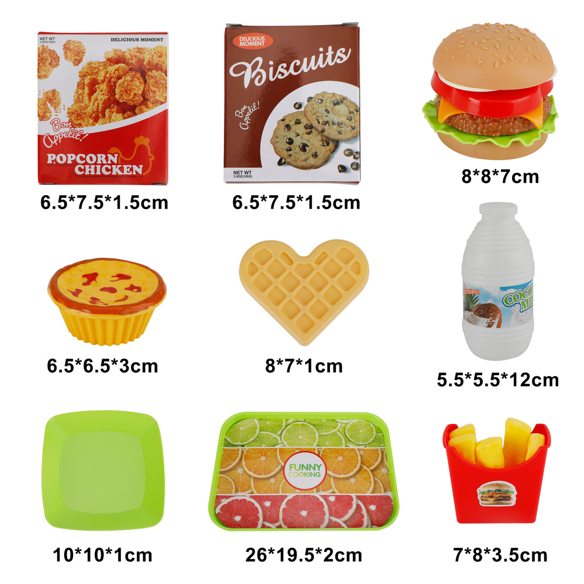 30 Pcs Play Food Pretend Toys Kitchen Set Pretend Food Children Toy Set For Kids
