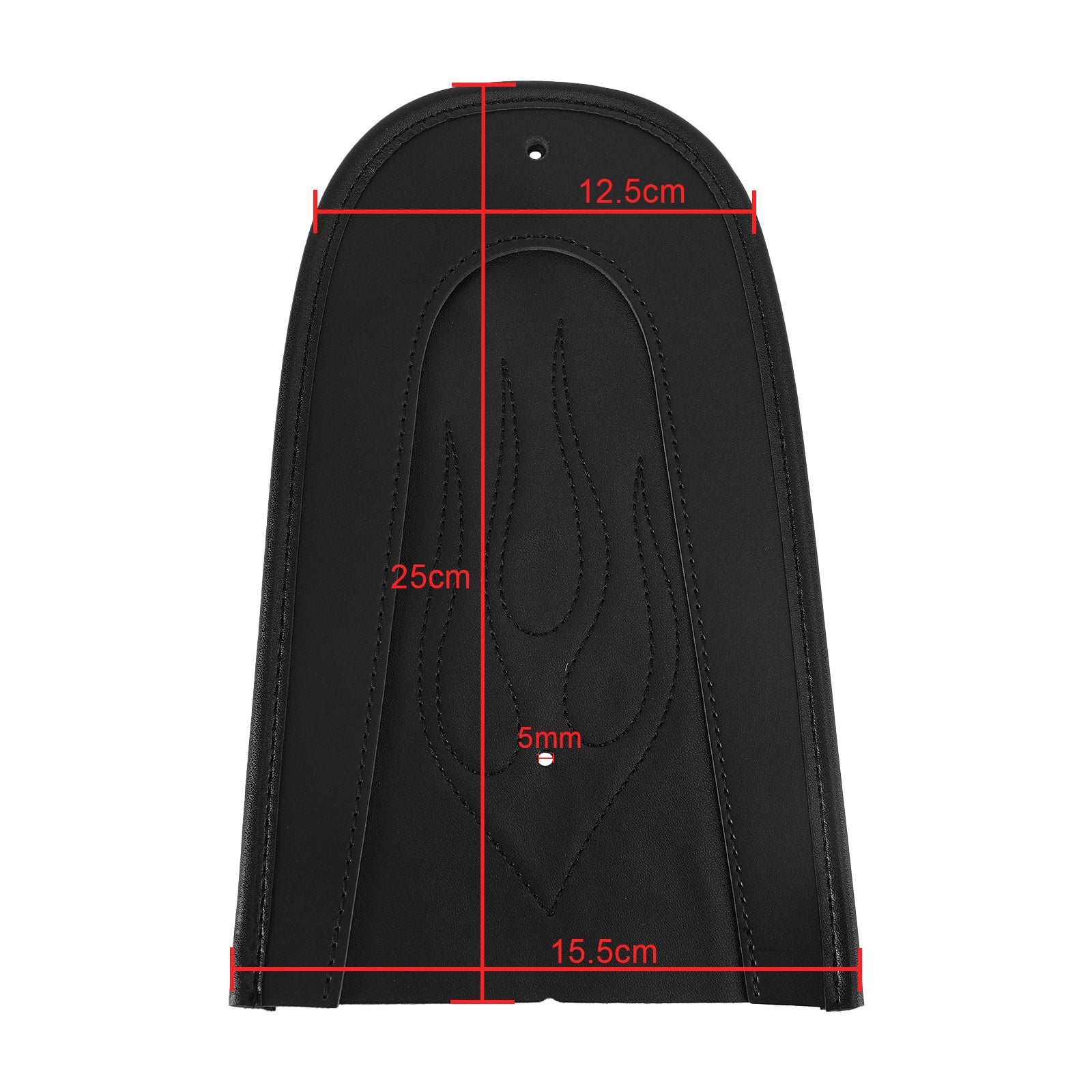 Areyourshop Black PU Leather Flame Stitch Solo Seat Rear Fender Bib For Sportster 1200 883