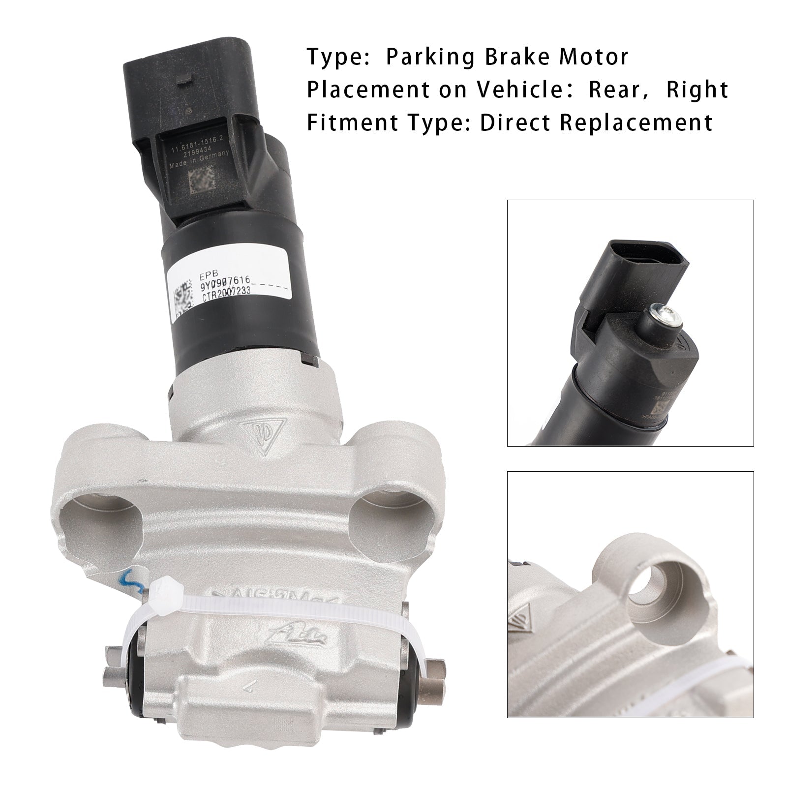 AUDI E-TRON GT Rear Right Parking Brake Motor 9Y0907616