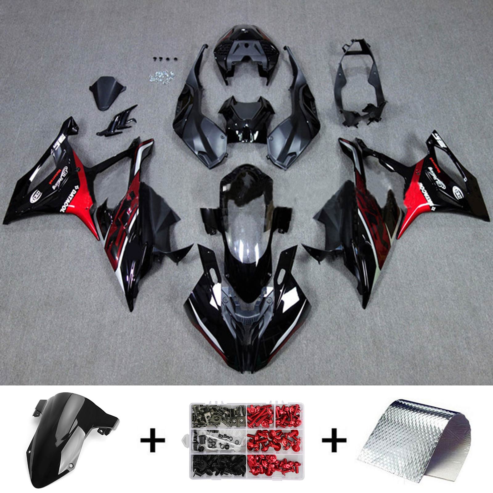 2019-2022 BMW S1000RR Amotopart Injection Fairing Kit Bodywork Plastic ABS #105