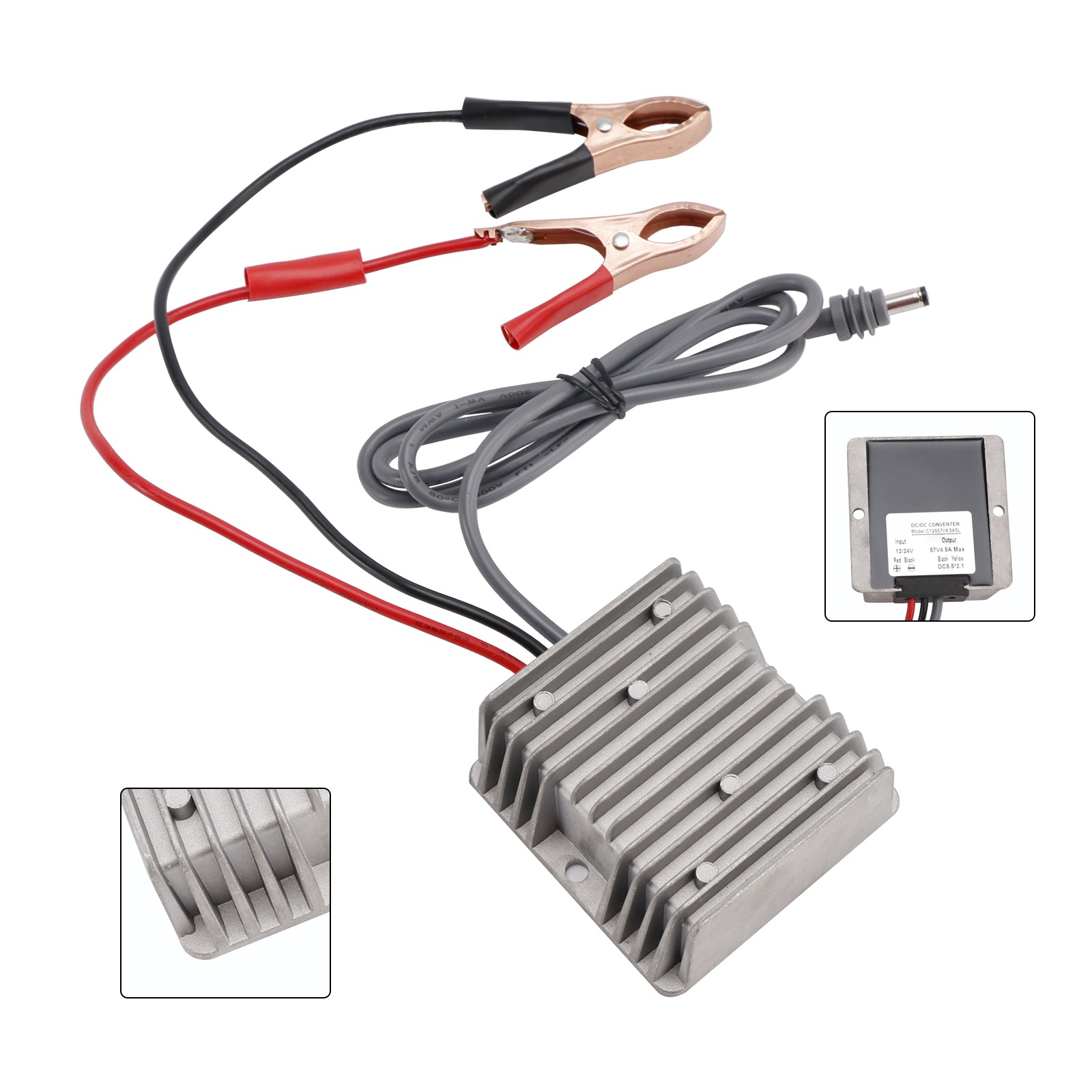 Mini Step Up Power Converter DC Power Cable 12V/24V to 57V 4.5A 256W