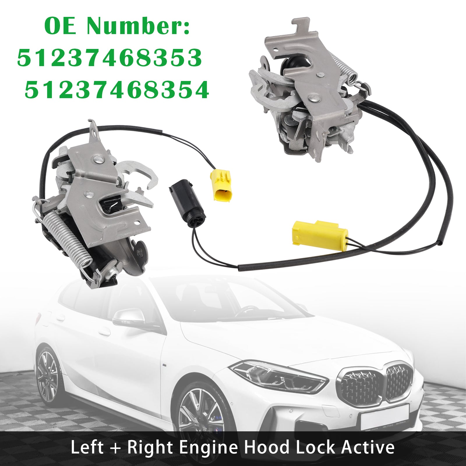 Left Right Hood Lock 51237468353/354 For BMW 1 F40 3 G20/G21 2019-2024
