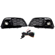 2018-2022 Fit Audi Q5 SQ5 Fog Light Grille Cover 80A807680L Pre-Facelift W/ACC