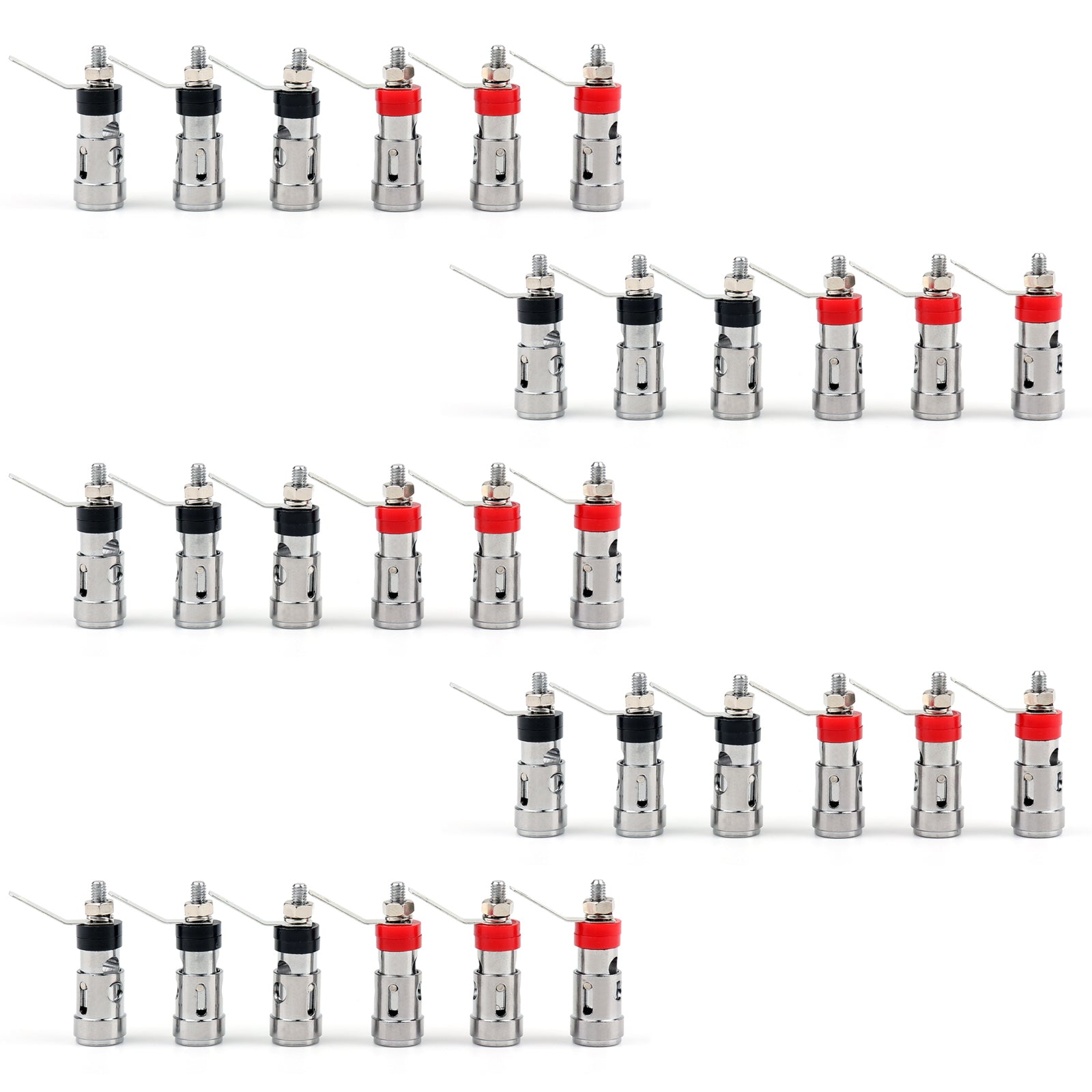 30Pcs Copper Binding Post Audio Amplifier Terminal With Spring Inside