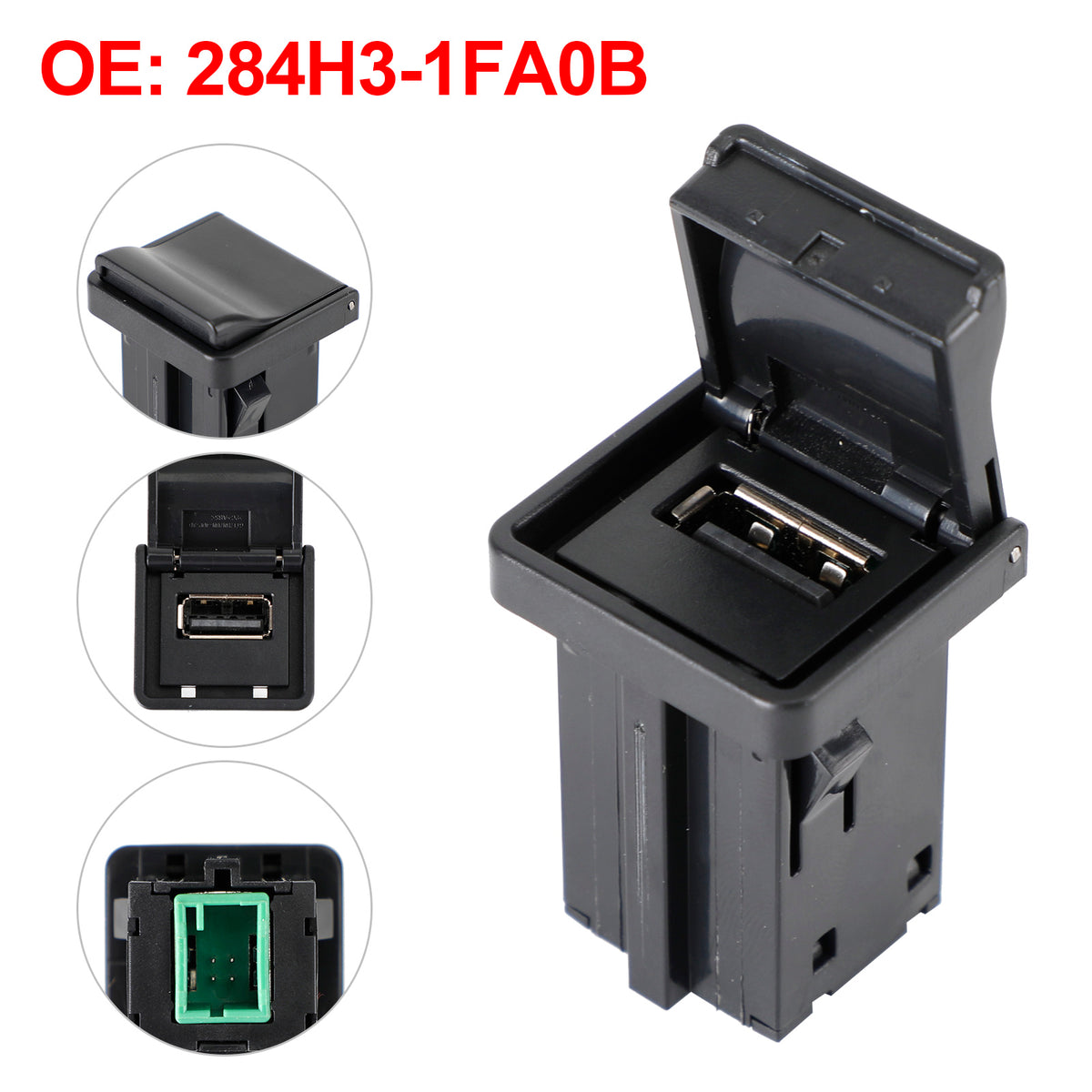USB Connector Auxiliary Adapter 284H3-1FA0B for Nissan Infiniti 2008 - 2019