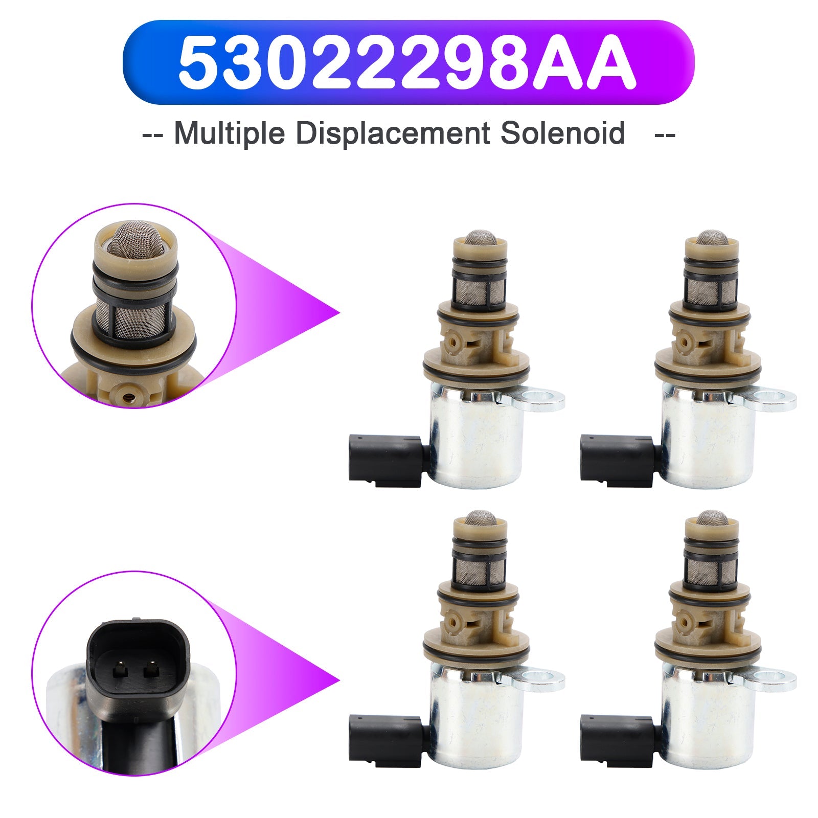 2018-2022 For Dodge Durango 6.4L 6424CC 392Cu. In. V8 GAS 4pcs Multiple Displacement Solenoid 916-592XD