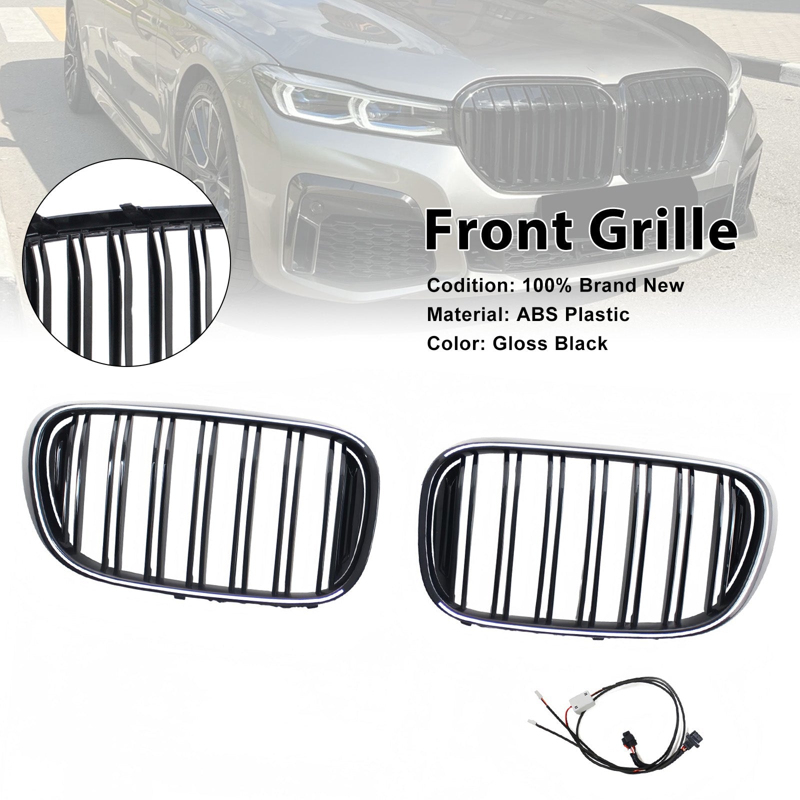 07.2015-01.2019 For BMW 7 Series G11 Saloon 5 Door Pre-Facelift Front Kidney Grill Grille