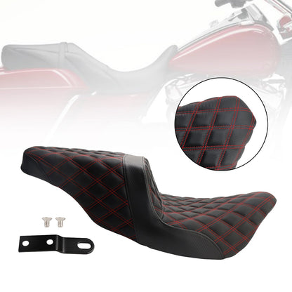 08-23 Fl Touring Models Complete Cushion Rider Passenger Seat Red