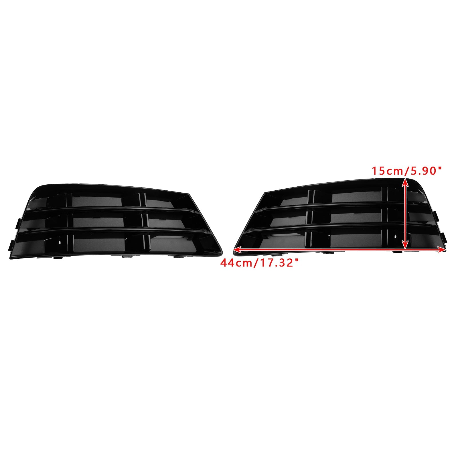 2016-2018 AUDI A4 B9 2PCS Front Fog Light Grill Lower Bumper Grille