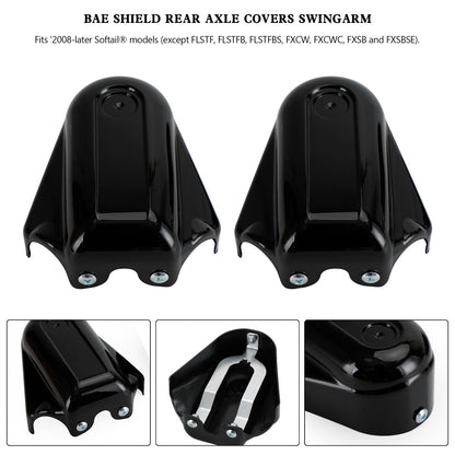 08-20 Softail FLS FLSTN Bar Shield Rear Axle Covers Swingarm