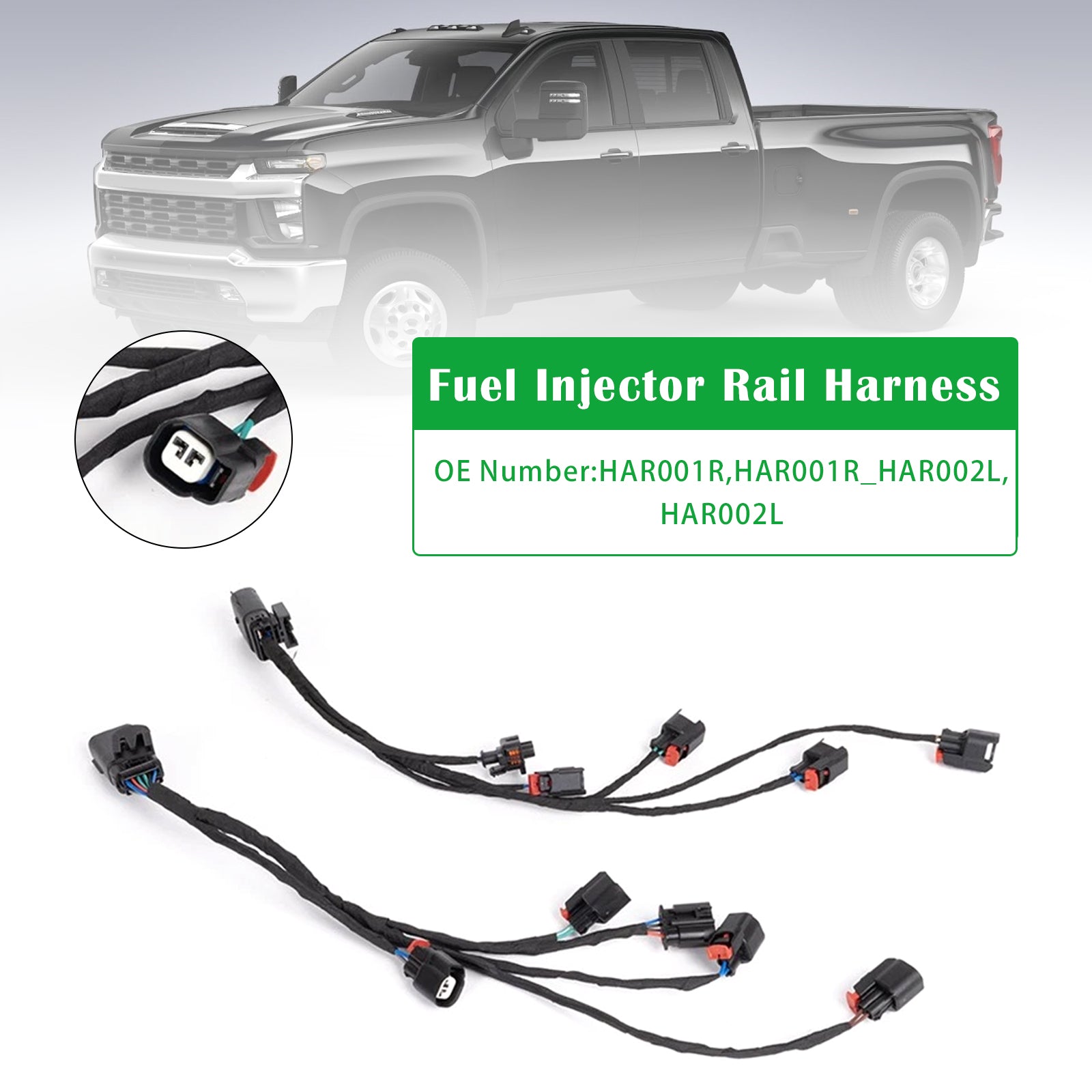 Fuel Injector Rail Harness HAR001R_HAR002L For Cadillac Chevy GMC 5.3L 6.2L 6.6L 14-23