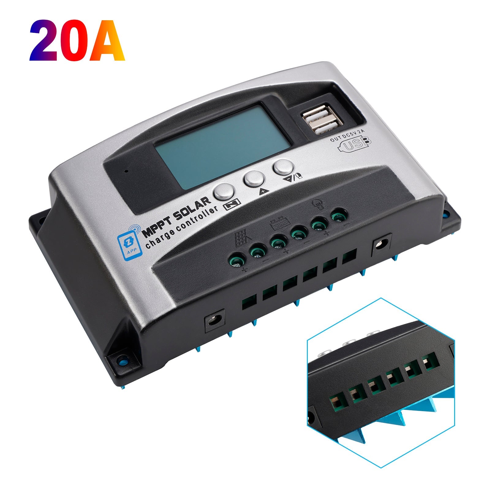 30A/40A MPPT High Energy Solar Controller APP to Remotely Manage DSP Controller