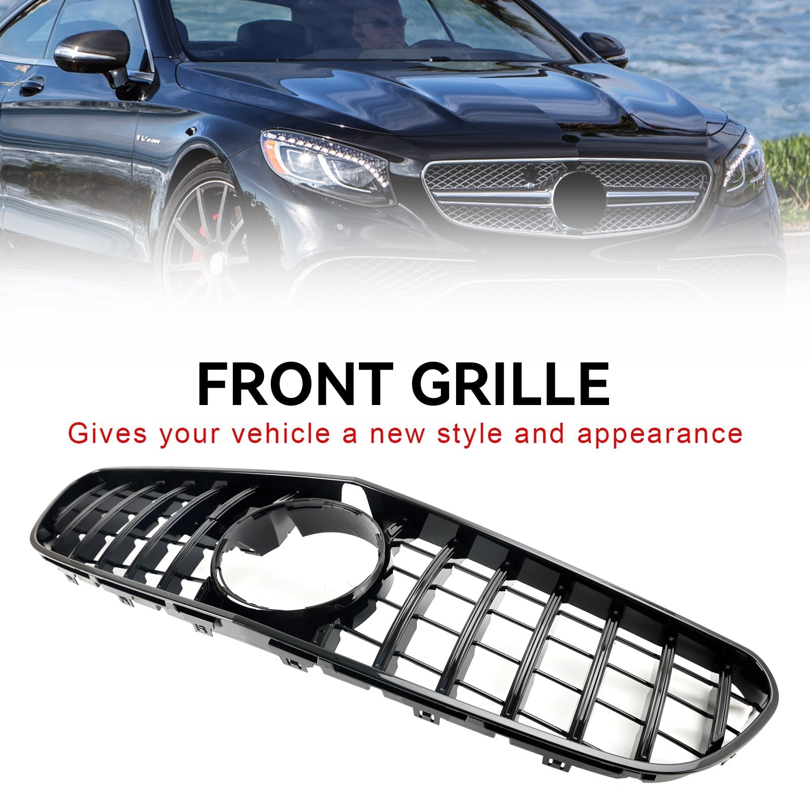 2015 2016 2017 S-Class W217 S63 AMG Pre-Facelift Mercedes Benz Front Bumper Grille Grill