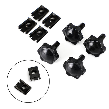 96-19 Glide King Touring 4Pcs Saddlebag Lever Lock Bolts&Nuts Black