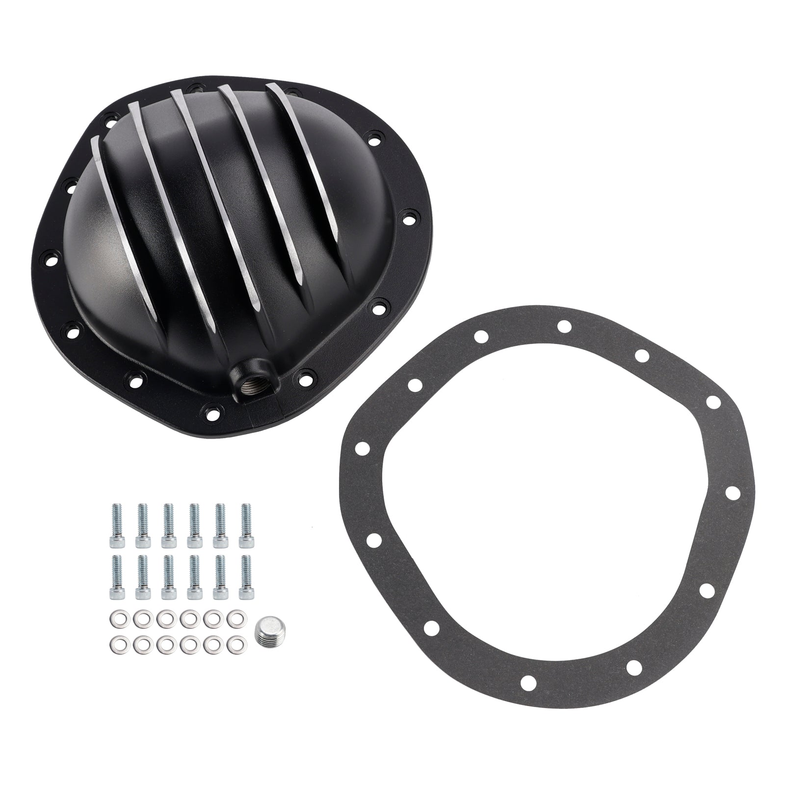 1967-1981 GMC Jimmy 1/2 Ton Full-Size 12 Bolt Black Aluminum Differential Rear End Cover YI217826T CE2862856IEC