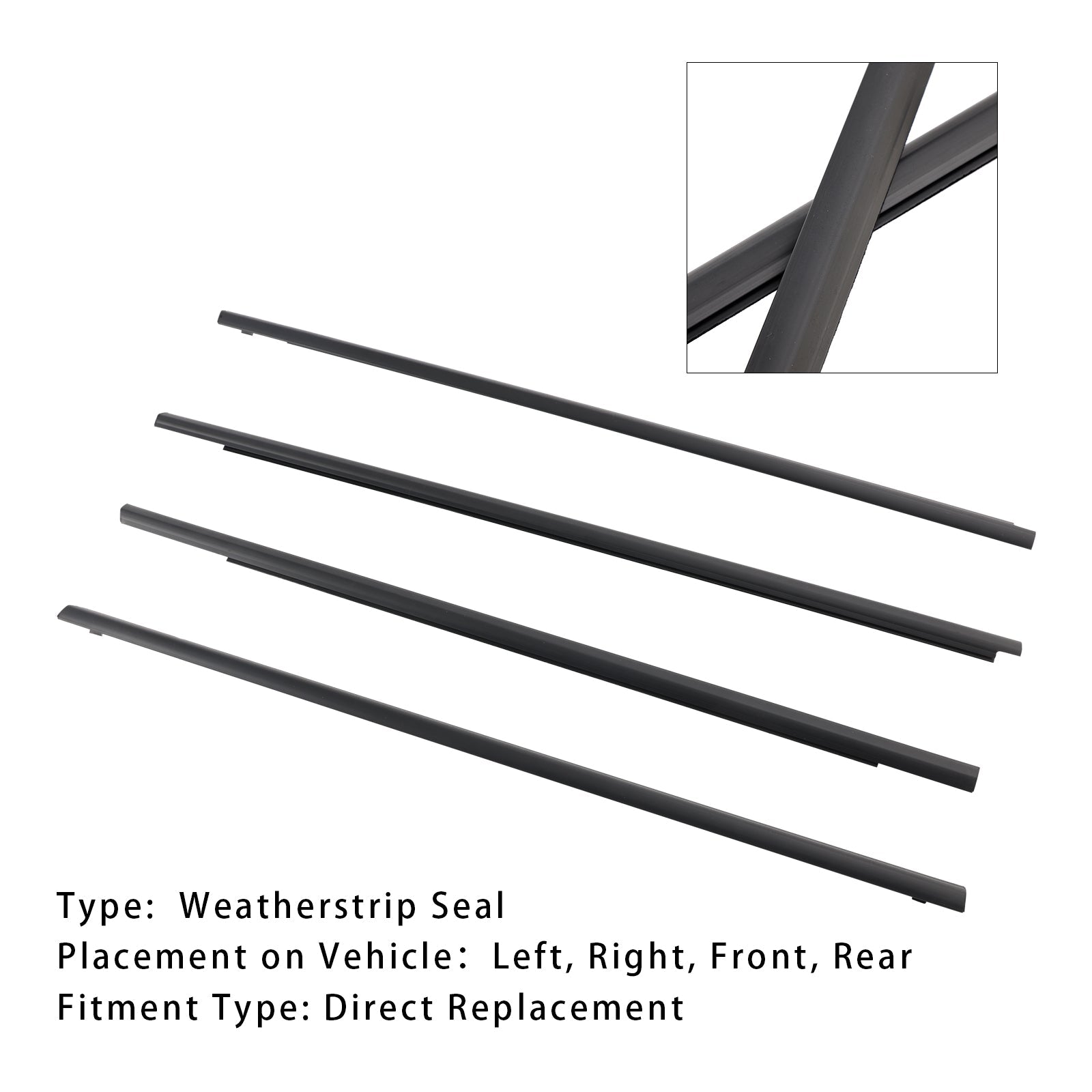 2001-2007 Nissan X-trail 4PCS Window Weather Strip Seal Belt 80821-8H300 82820-8H300