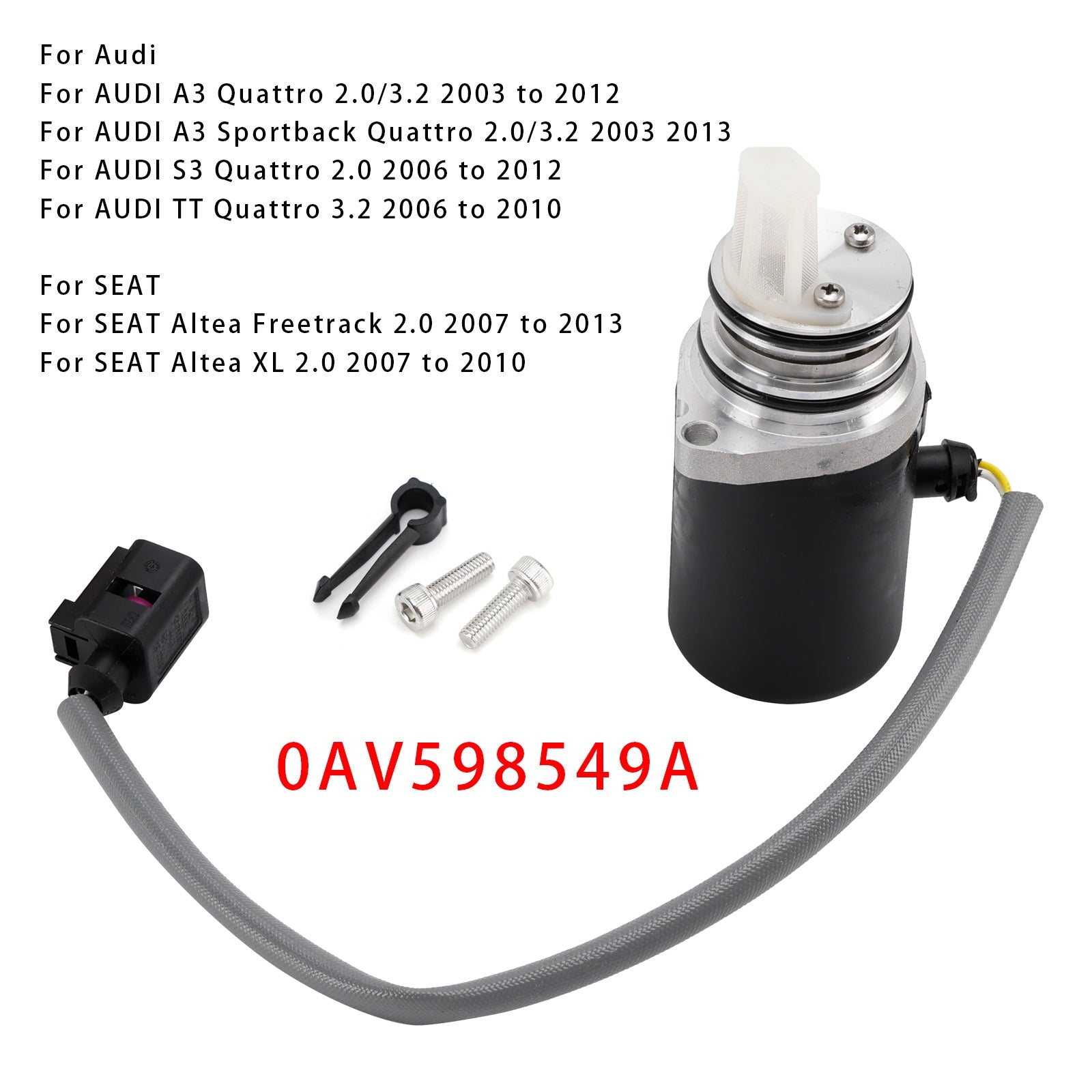 2005-2010 VW Passat 2.0/3.2/3.6 Rear Differential Pump 0AV598549A