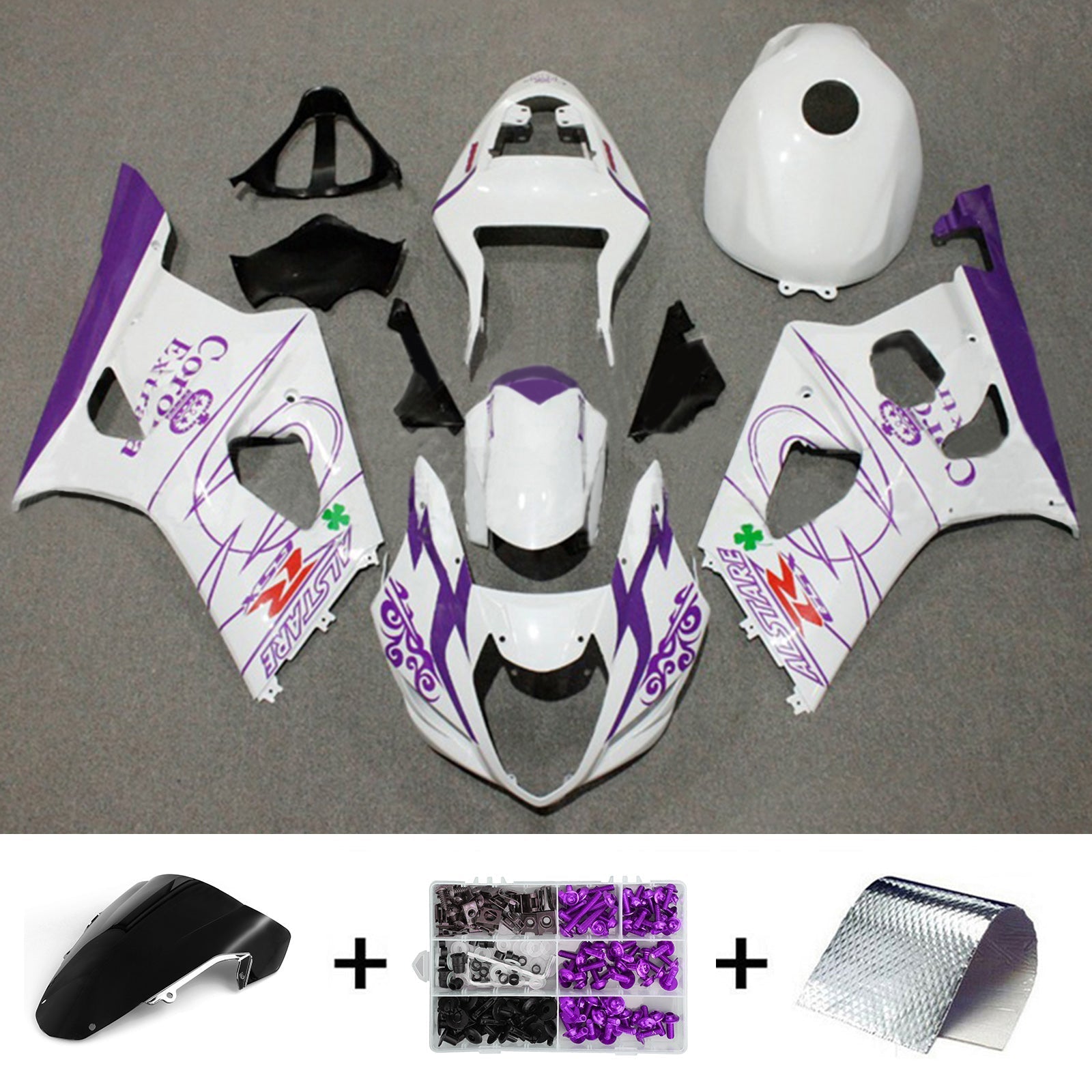 2003-2004 Suzuki GSXR1000 K3 Injection Fairing Kit Bodywork Plastic ABS