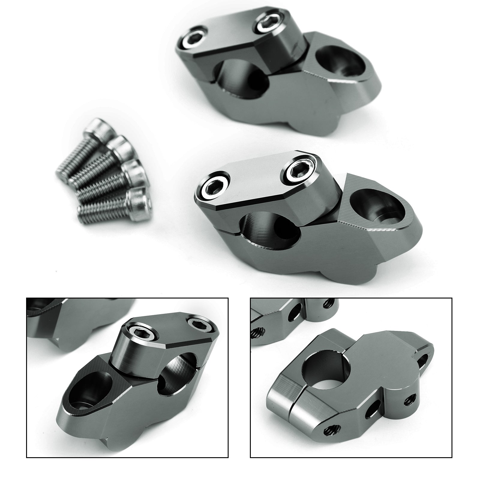 Billet Aluminum 7/8" Handlebar Risers Extensions Kit 22mm For Yamaha For Honda For Ducati For KTM For Kawasaki For Suzuki Generic