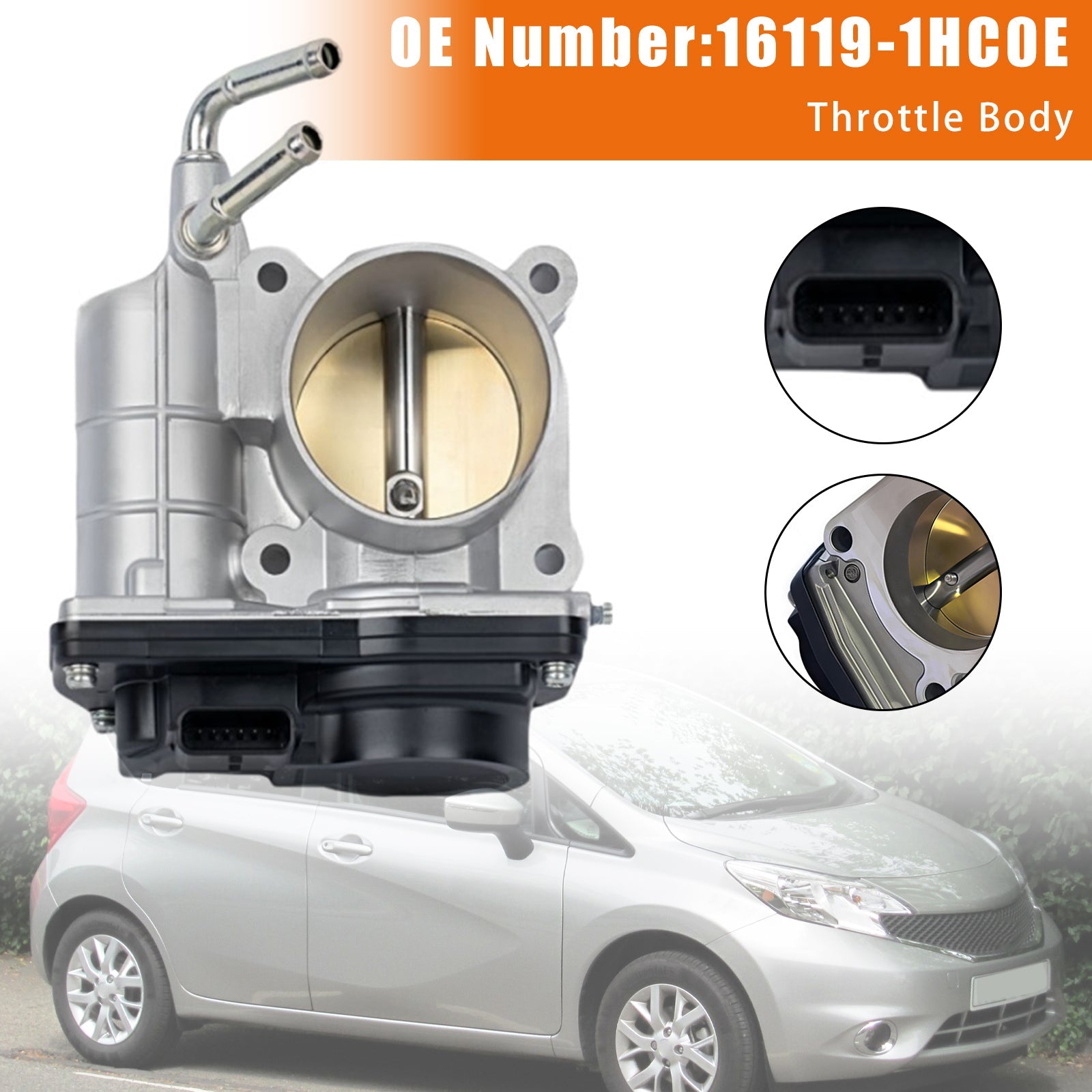 2013/06-2016/12 For Nissan Note E12 1.5 dCi 1461 ccm, 66 KW, 90 PS Throttle Body 16119-1HC0E
