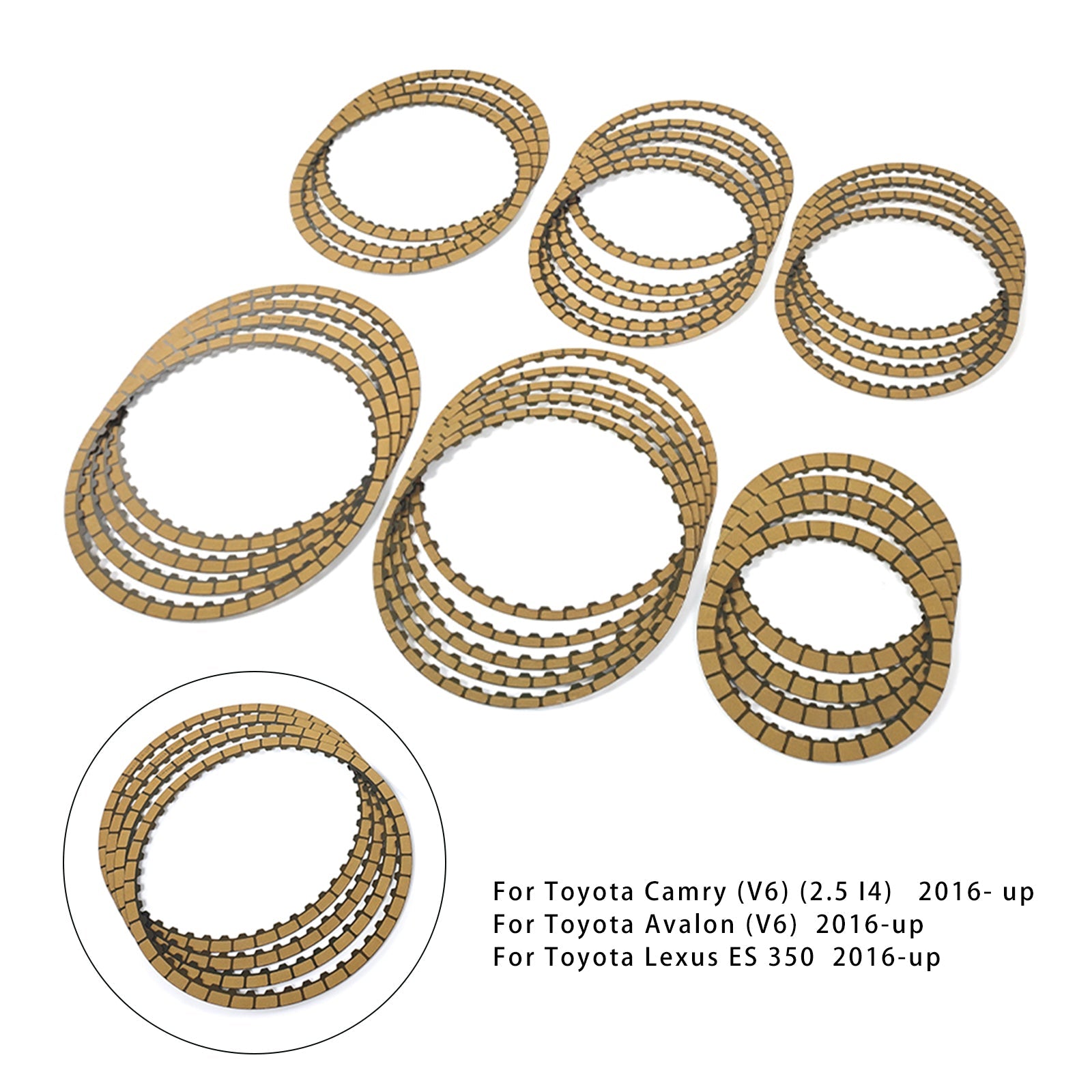 2016-up Toyota Avalon (V6) Transmission Overhaul Clutch Rebuild Friction Plates Kit UA80E/F