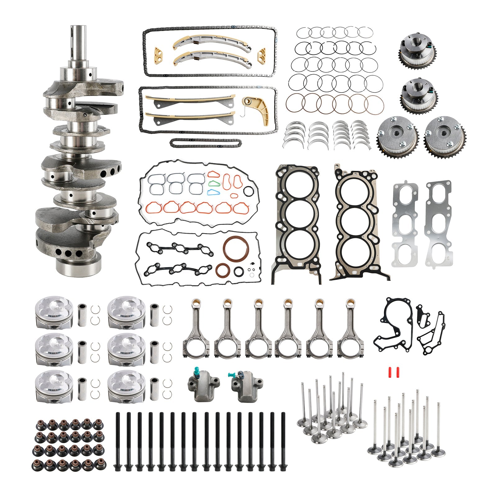 2011-2019 Hyundai KIA Sedona 3.3.L G6DH Rebuild Overhaul Kit w/ Crankshaft Rods Timing