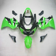 2000-2002 Kawasaki Zx6R Fairing Black Green Kit
