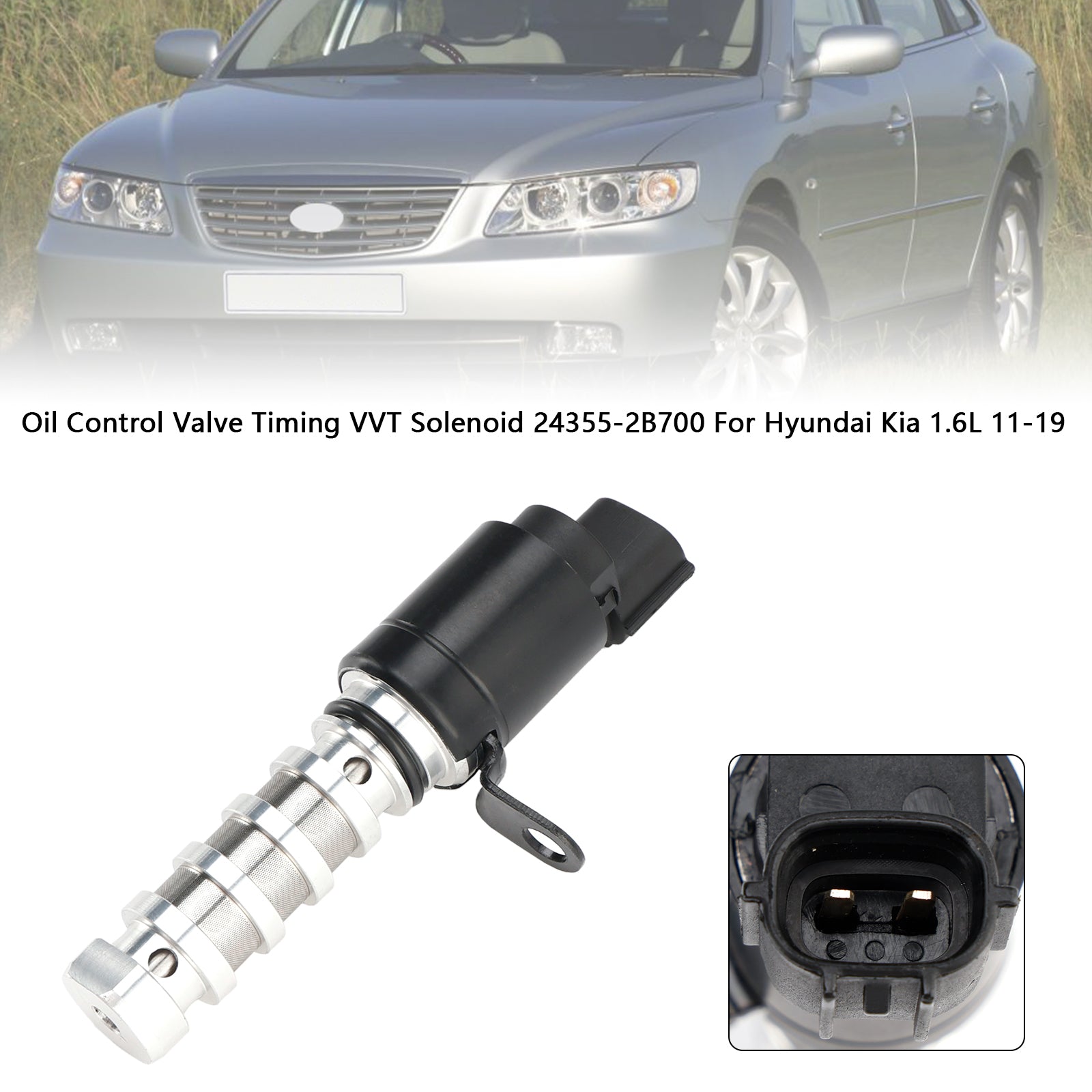 Oil Control Valve Timing VVT Solenoid 24355-2B700 For Hyundai Kia 1.6L 11-19