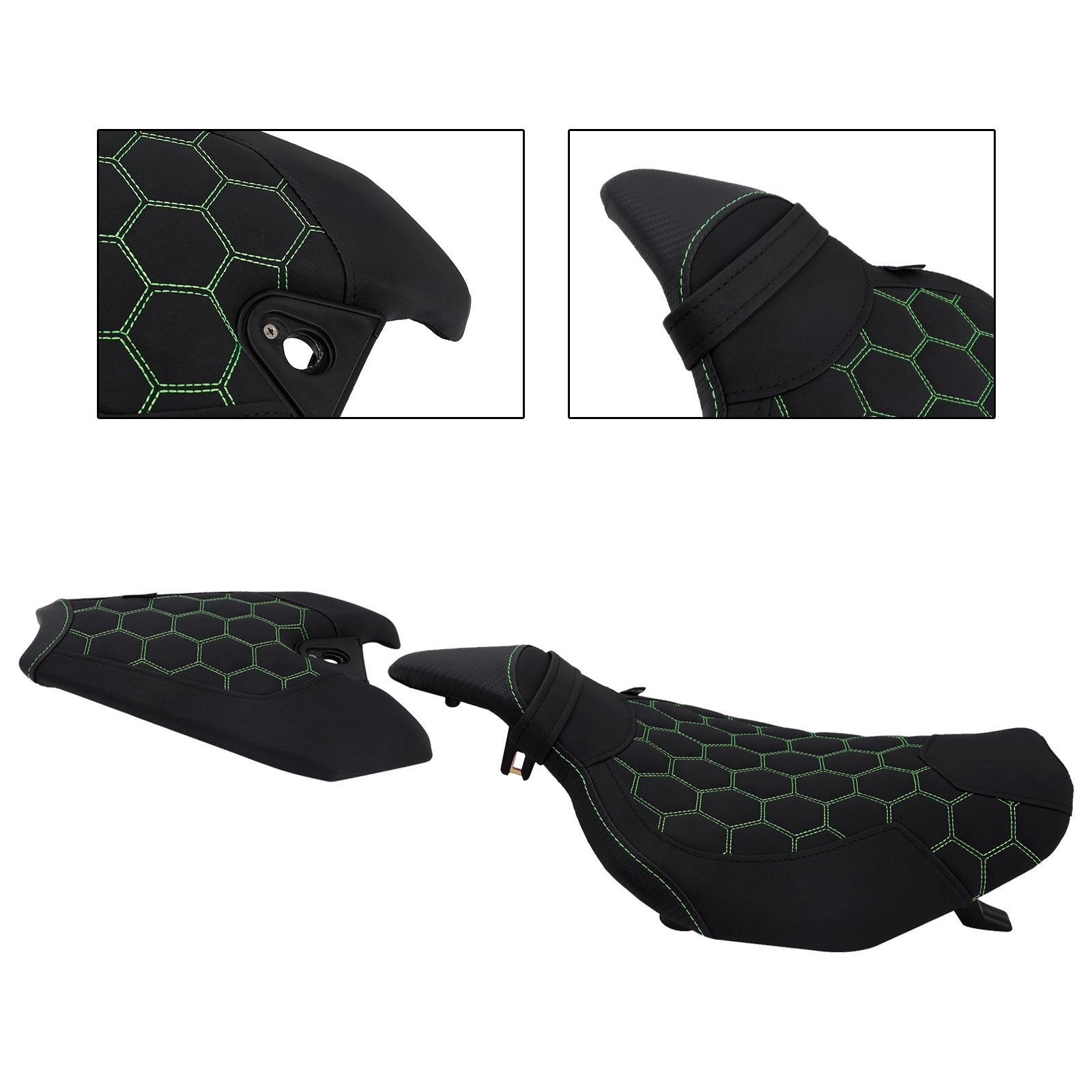 2014-2025 2024 For Kawasaki Z1000 Driver&Passenger Seat Kit Rear Cushion Green2