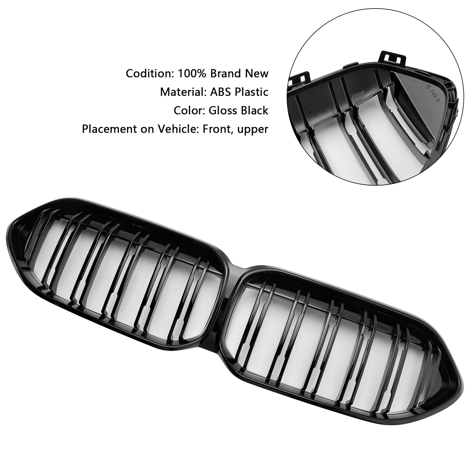 2020-2023 BMW 2 Series Gran Coupe F44 Gloss Black Front Bumper Grill Grille 51135A39378 51138080494