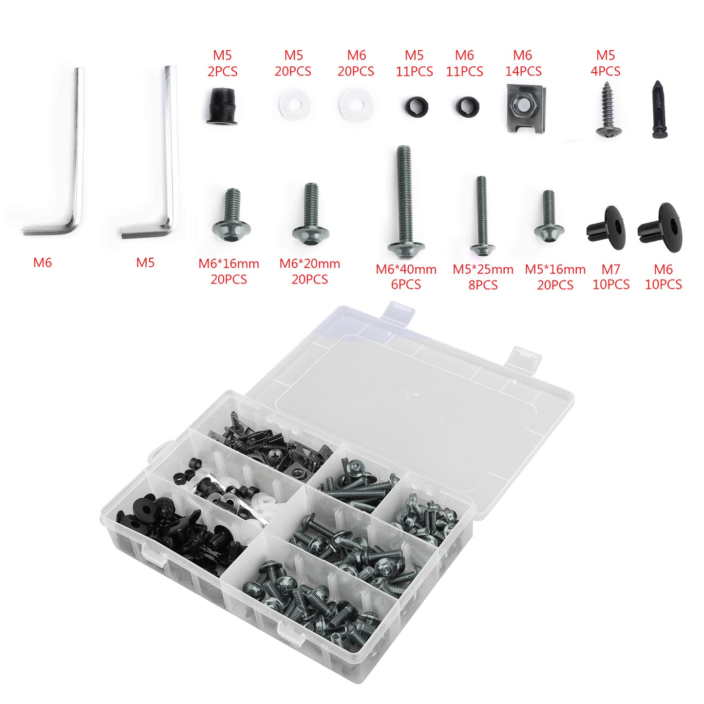 Yamaha YZF R6 R1 R25 R125 R3 T-MAX MT XJR Titanium Fairing Bolts Screws Kit