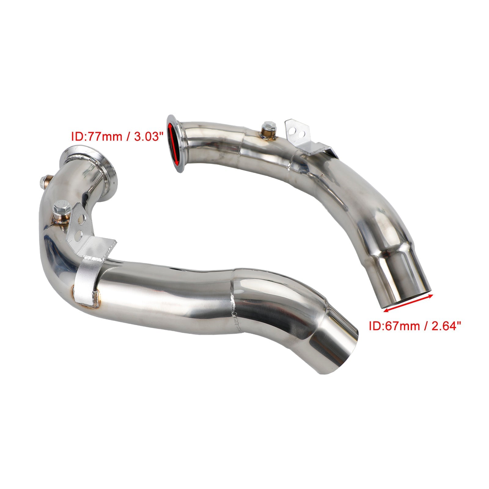 2011-2018 BMW M6 F12 with S63 motor 3" Stainless Steel Exhaust Downpipes compatible