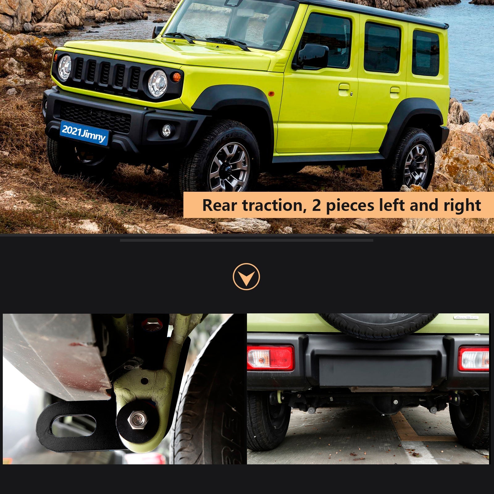 2019-2023 Suzuki Jimny JB64W JB74 2PCS Rear Left & Right Trailer Hitch