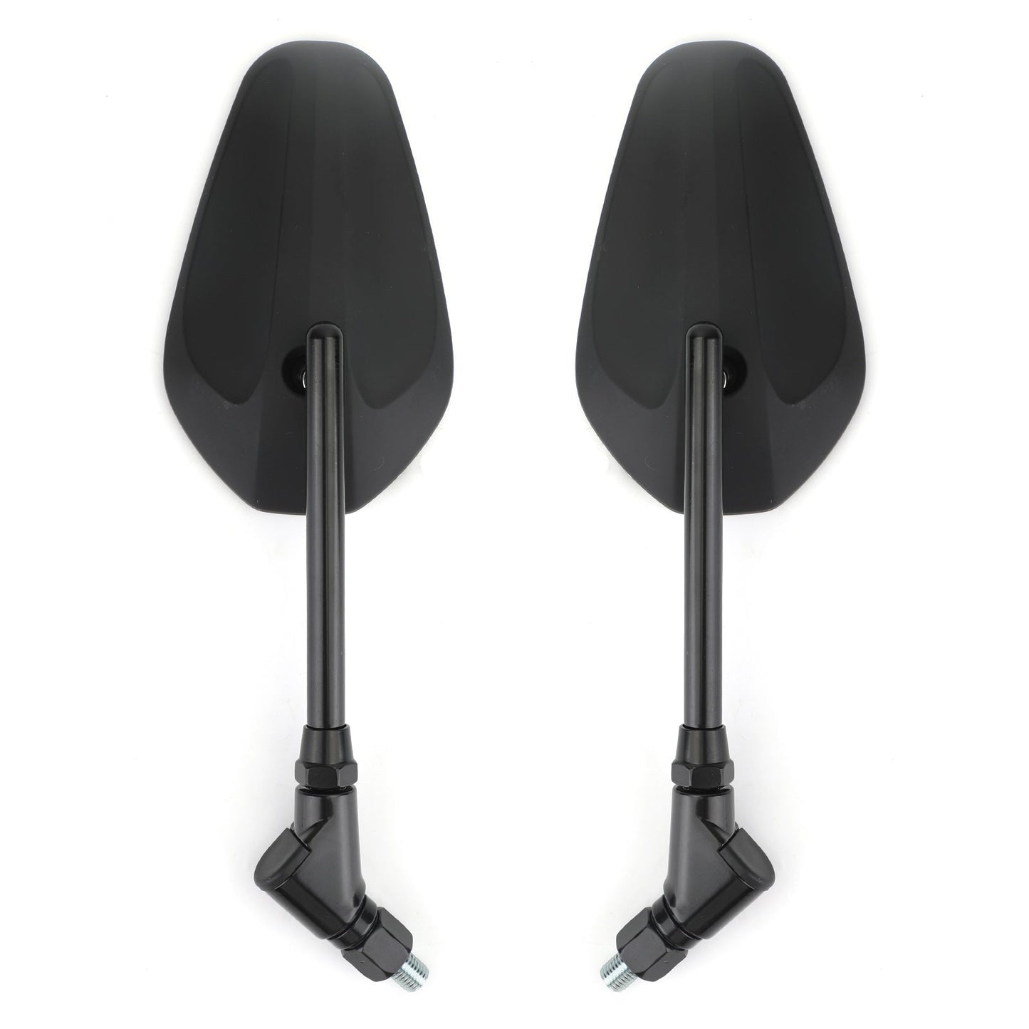 New Black Left & Right Motorcycle Cruiser Chopper Rearview Side Mirrors M10 10mm Generic